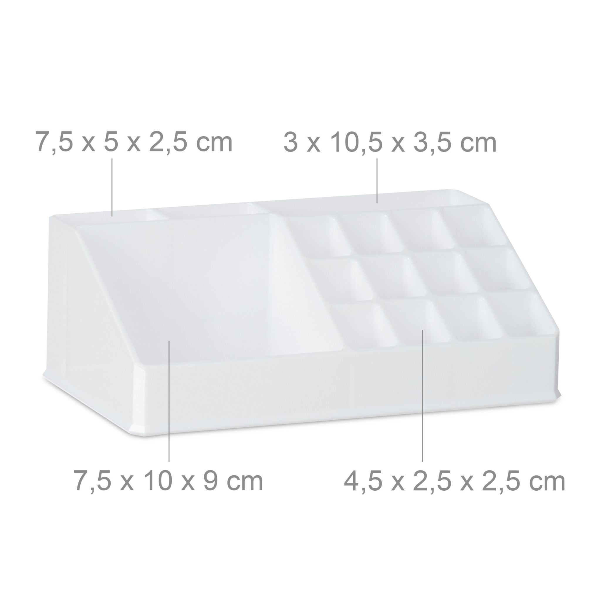 Kosmetikorganizer mit 6 Schubladen Weiss von Relaxdays