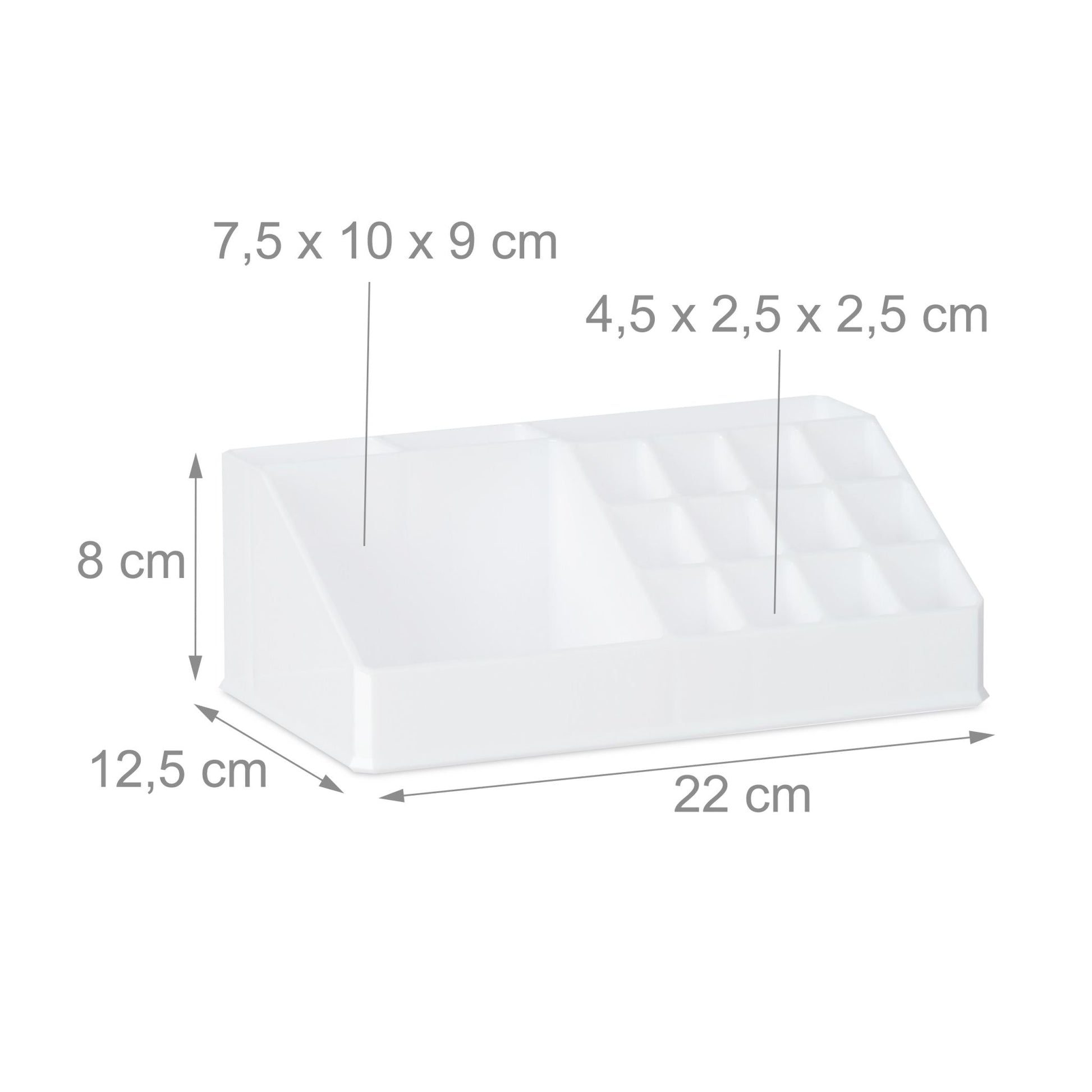 Kosmetikorganizer Acryl Weiss von Relaxdays