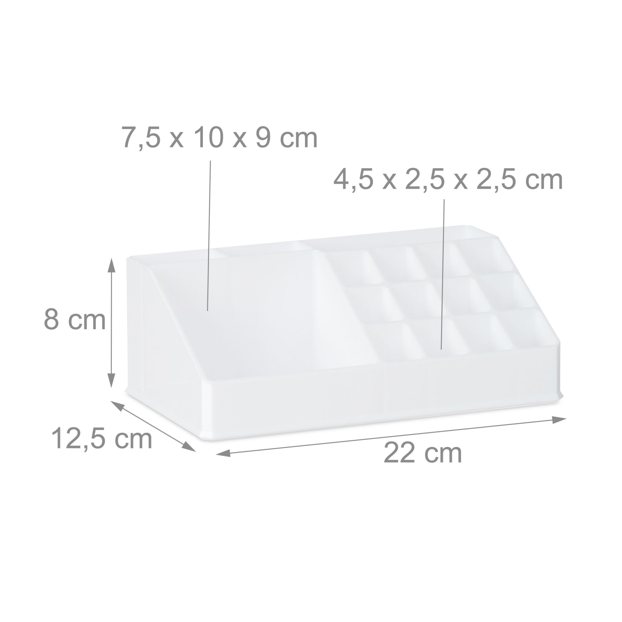 Kosmetikorganizer Acryl Weiss von Relaxdays