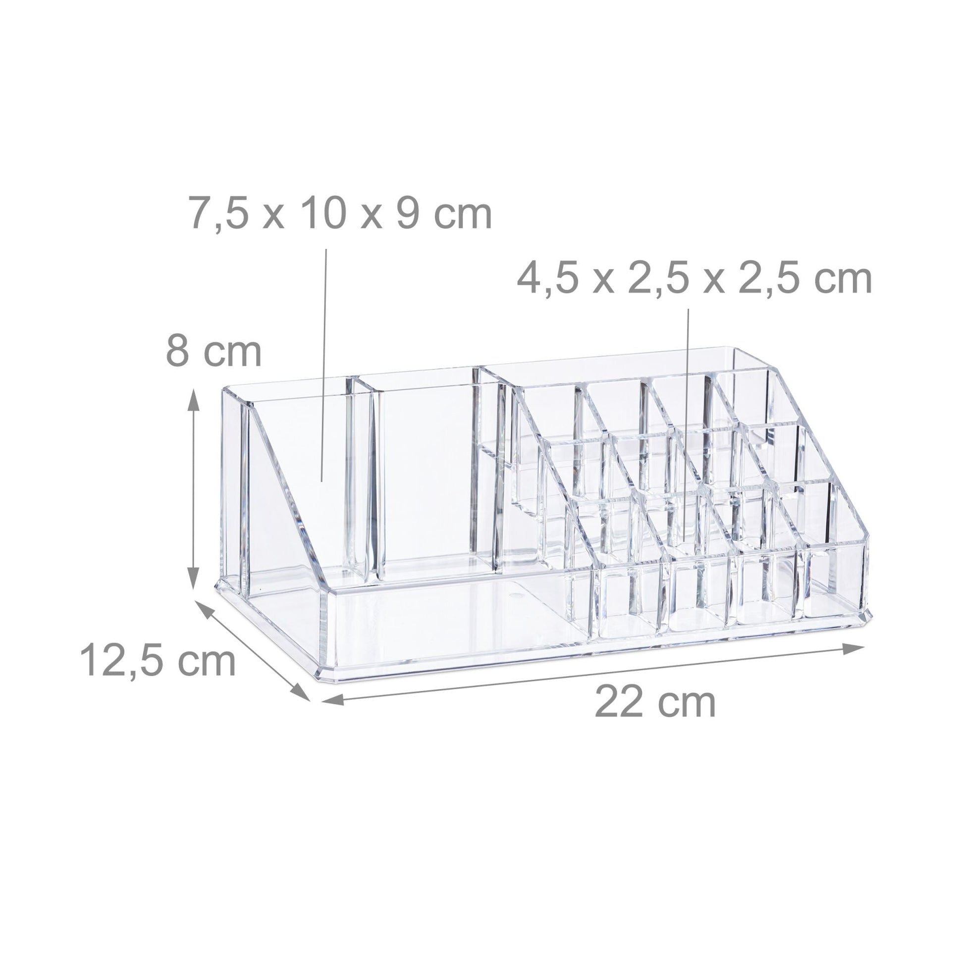 Kosmetikorganizer Acryl Transparent von Relaxdays