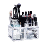 Make-Up Organizer mit 3 Schubladen Transparent von Relaxdays