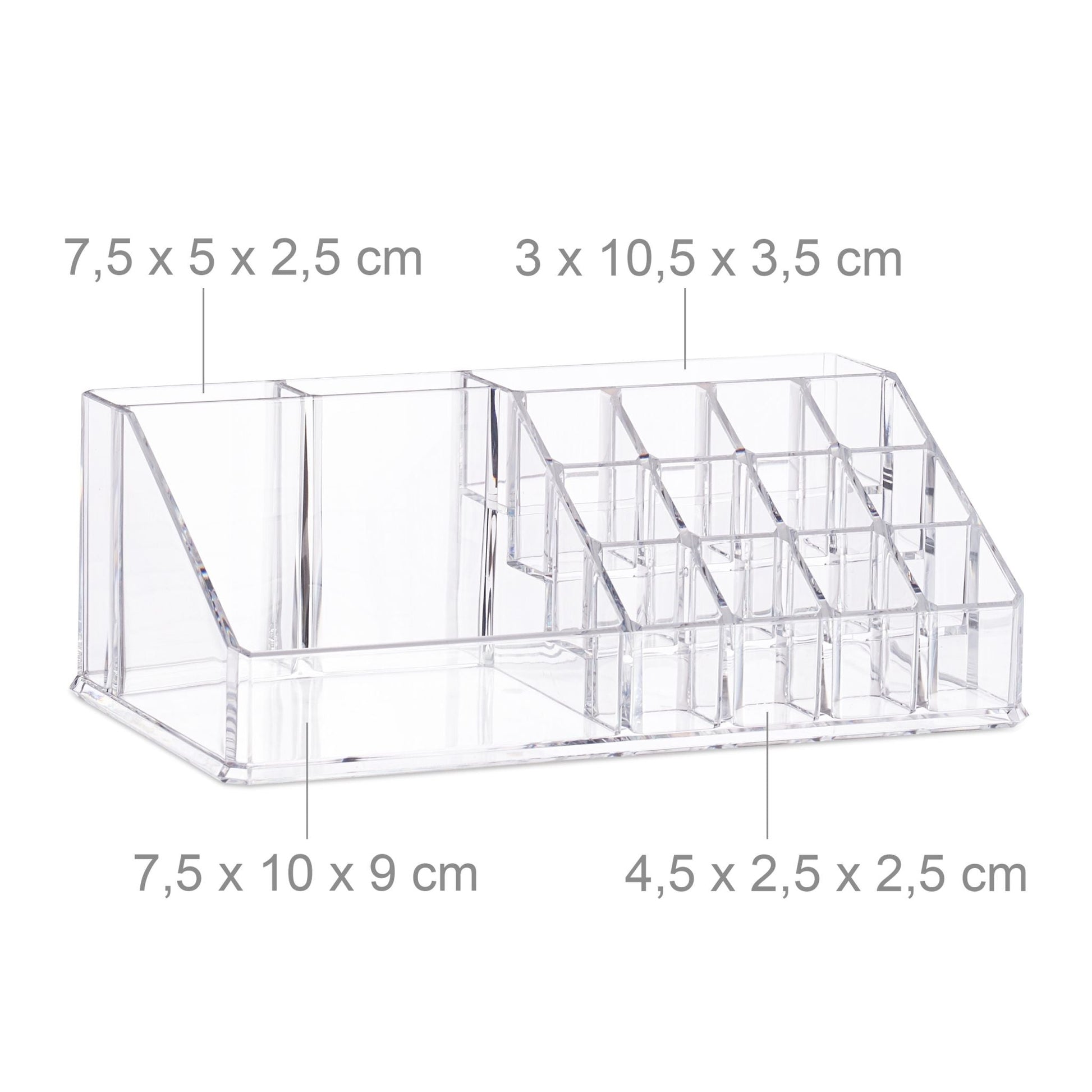 Make-Up Organizer mit 4 Schubladen Transparent von Relaxdays