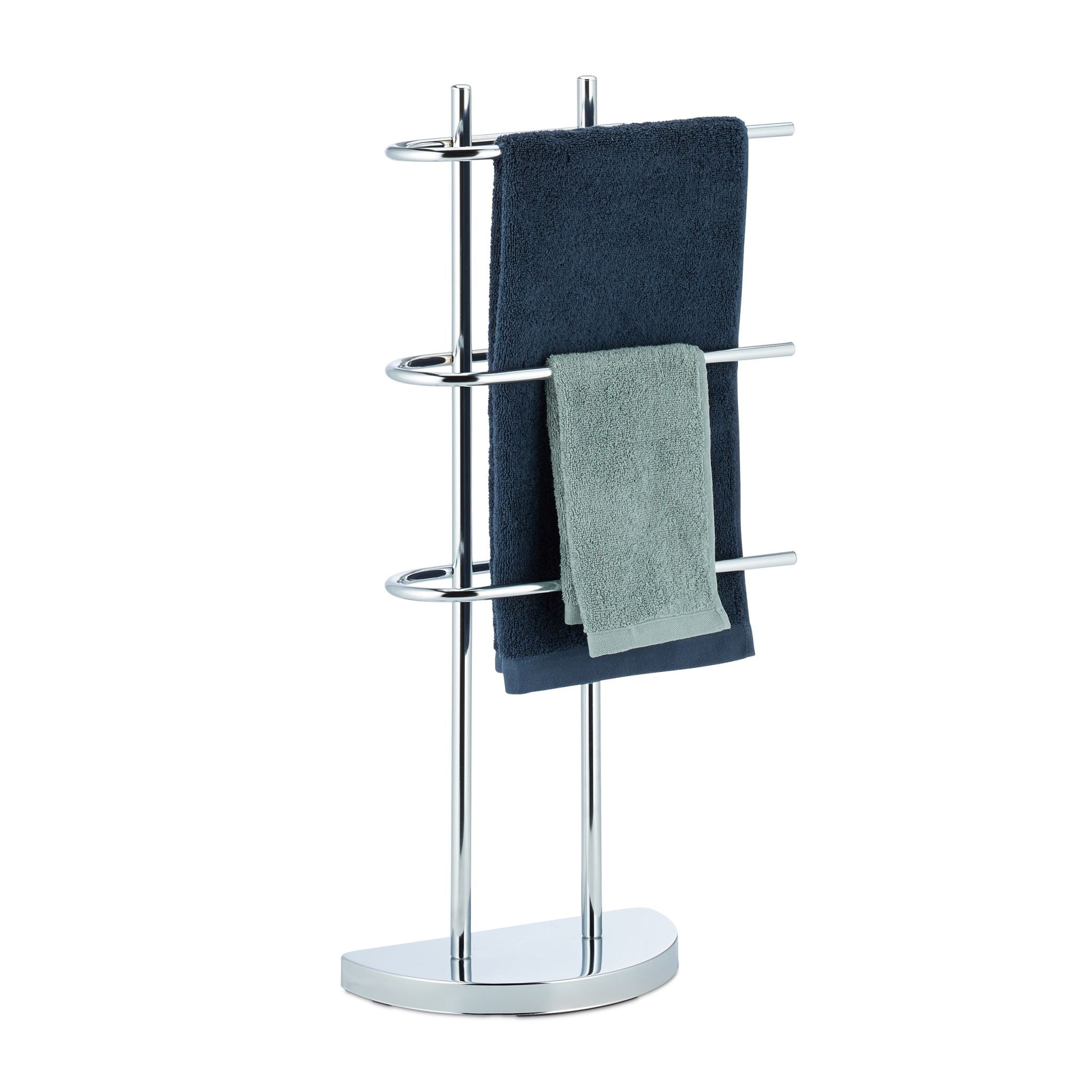 Handtuchhalter Chrom dreiarmig Silber von Relaxdays