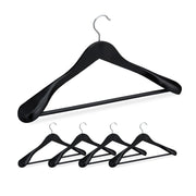 Anzug Kleiderbügel 5er-Set Schwarz-Silber von Relaxdays