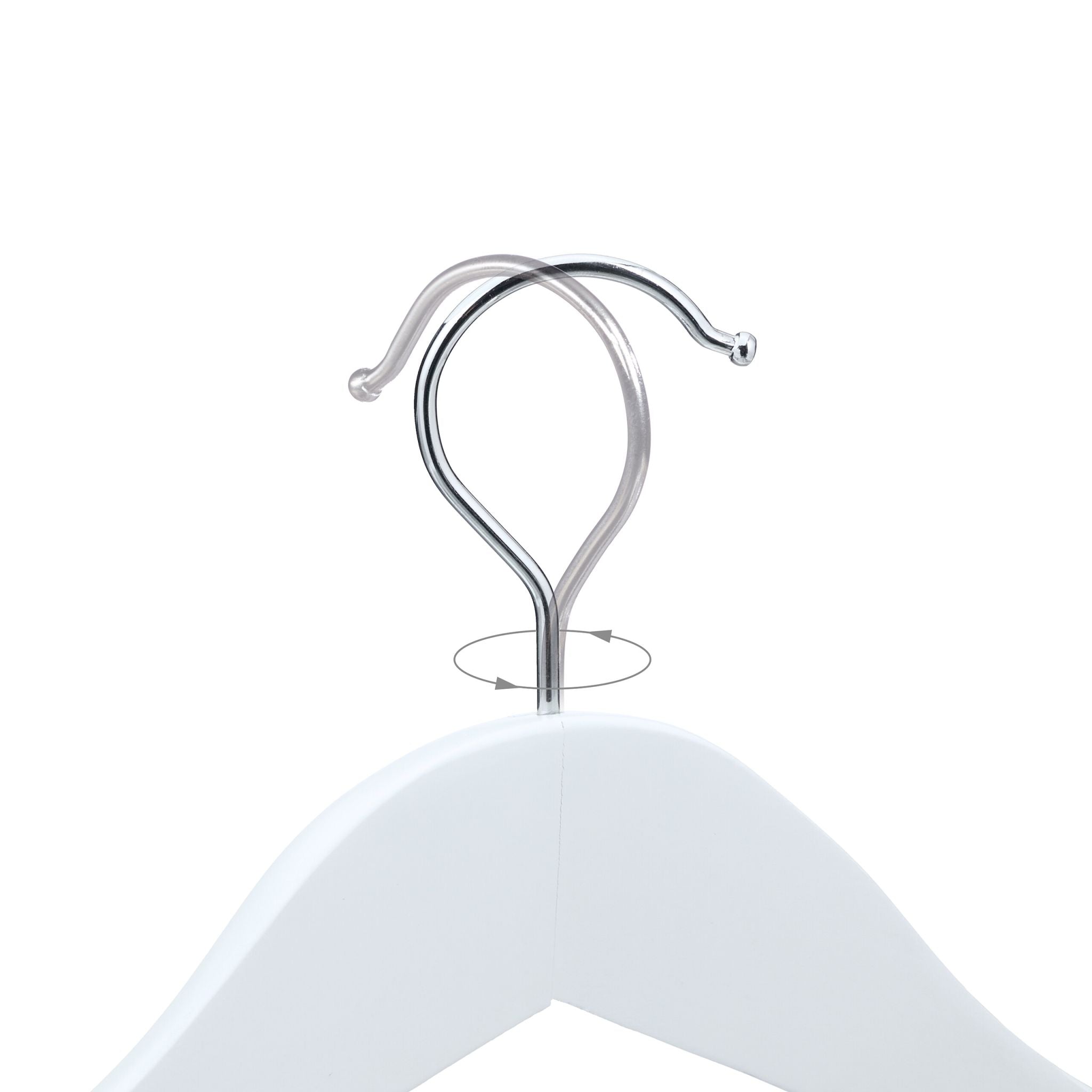 Anzug Kleiderbügel 5er-Set Weiss-Silber von Relaxdays
