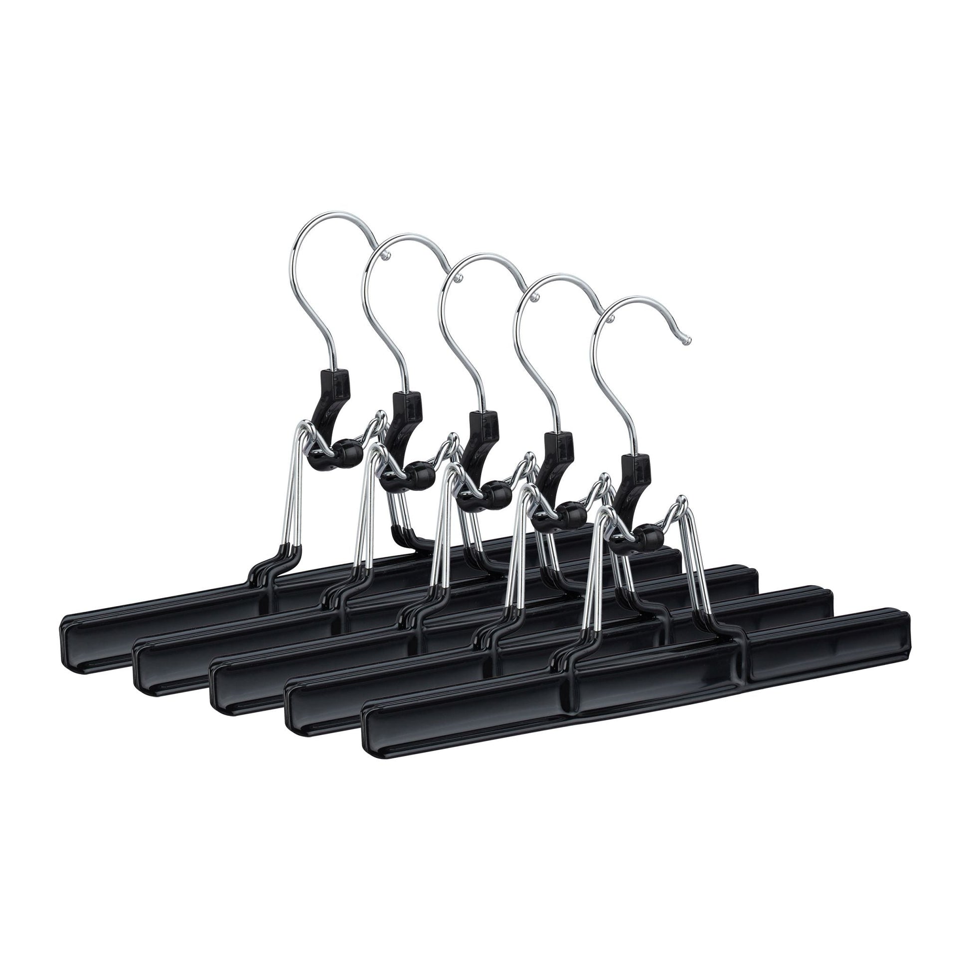 Hosenbügel Metall Schwarz-Silber von Relaxdays