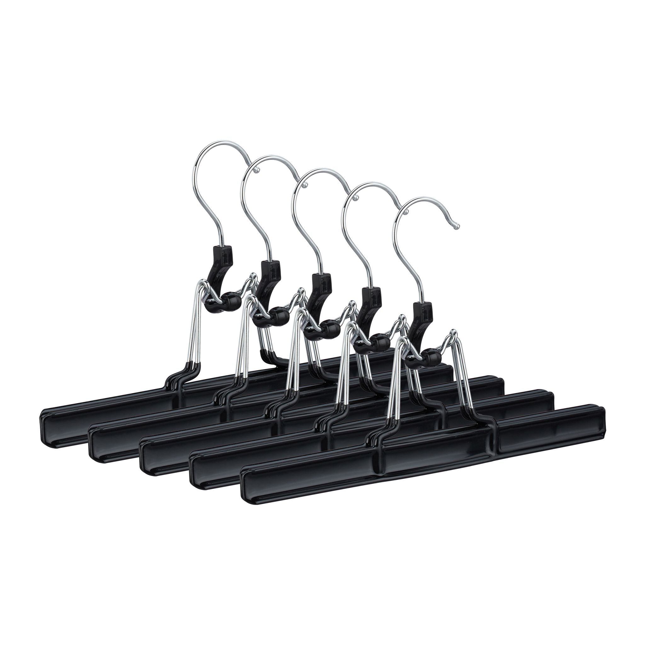 Hosenbügel Metall Schwarz-Silber von Relaxdays
