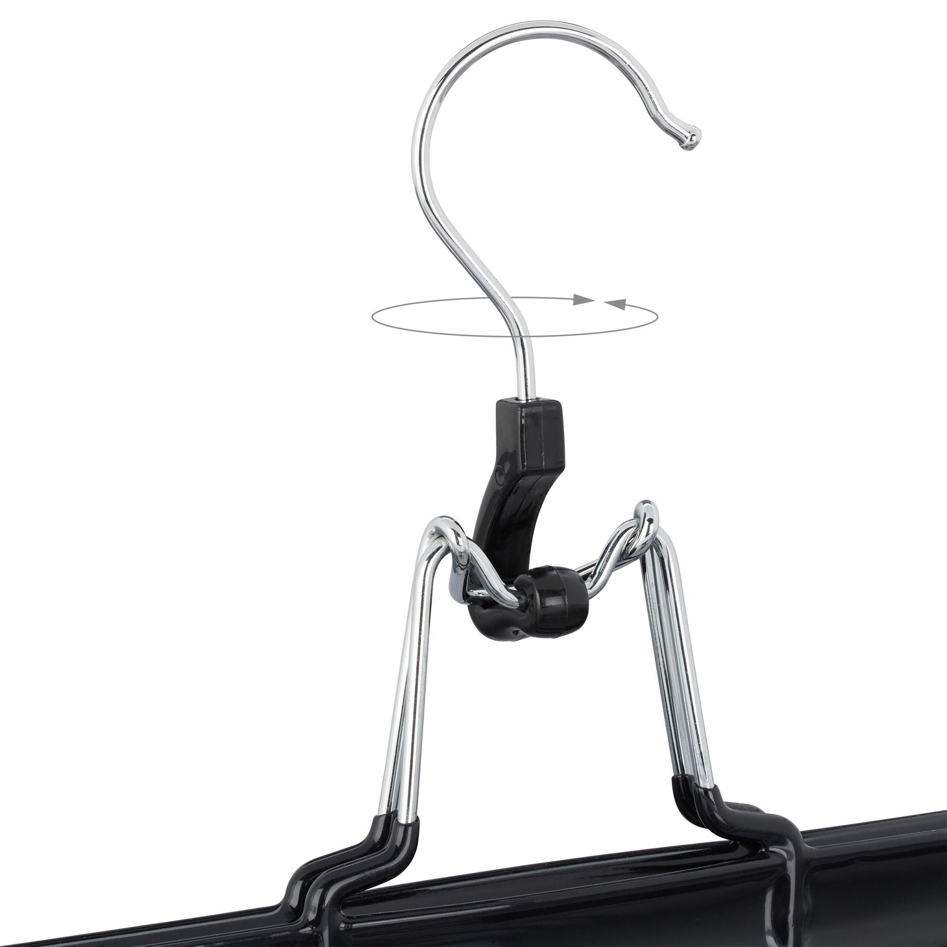 Hosenbügel Metall Schwarz-Silber von Relaxdays