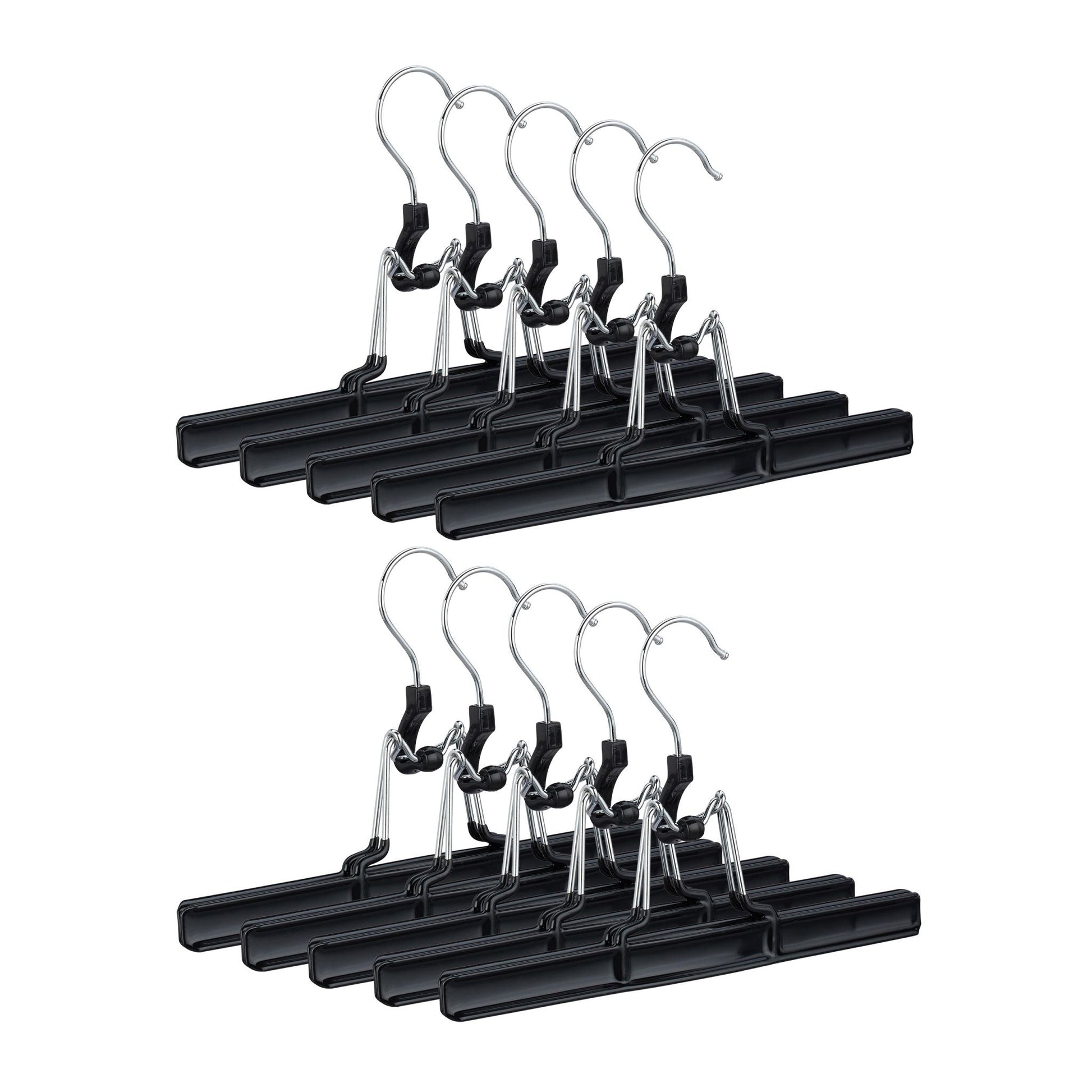 Hosenbügel Metall Schwarz-Silber von Relaxdays