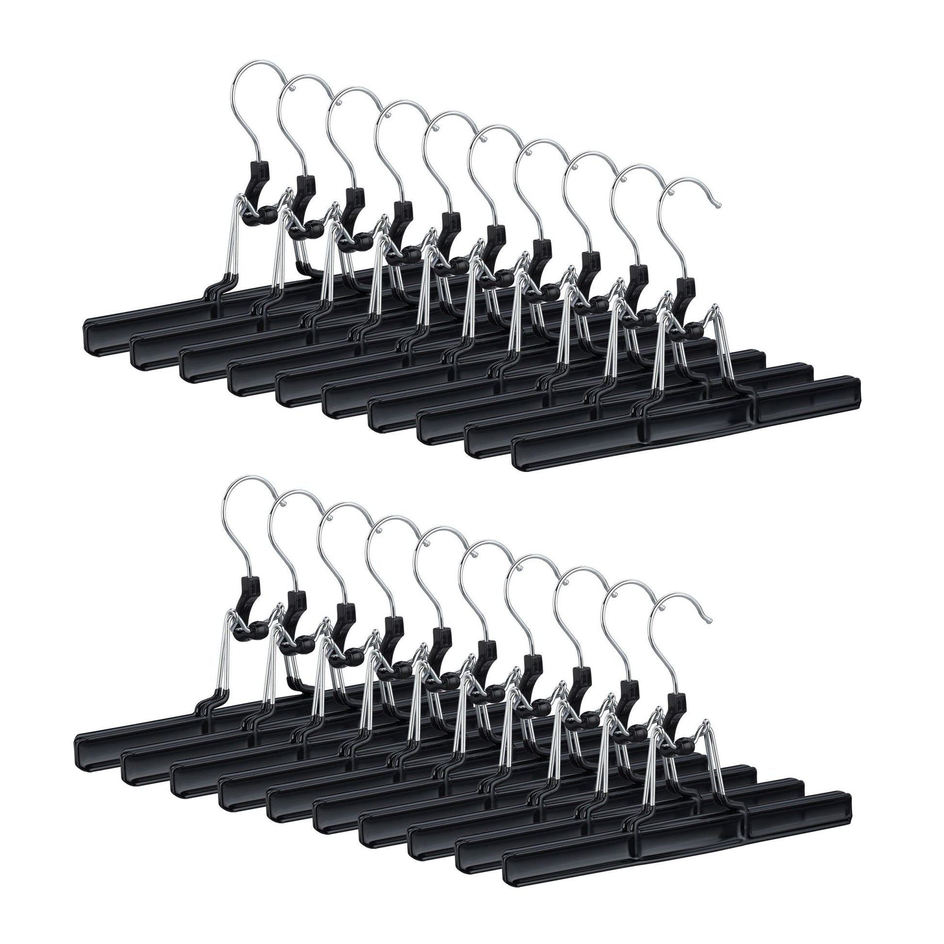 Hosenbügel Metall Schwarz-Silber von Relaxdays