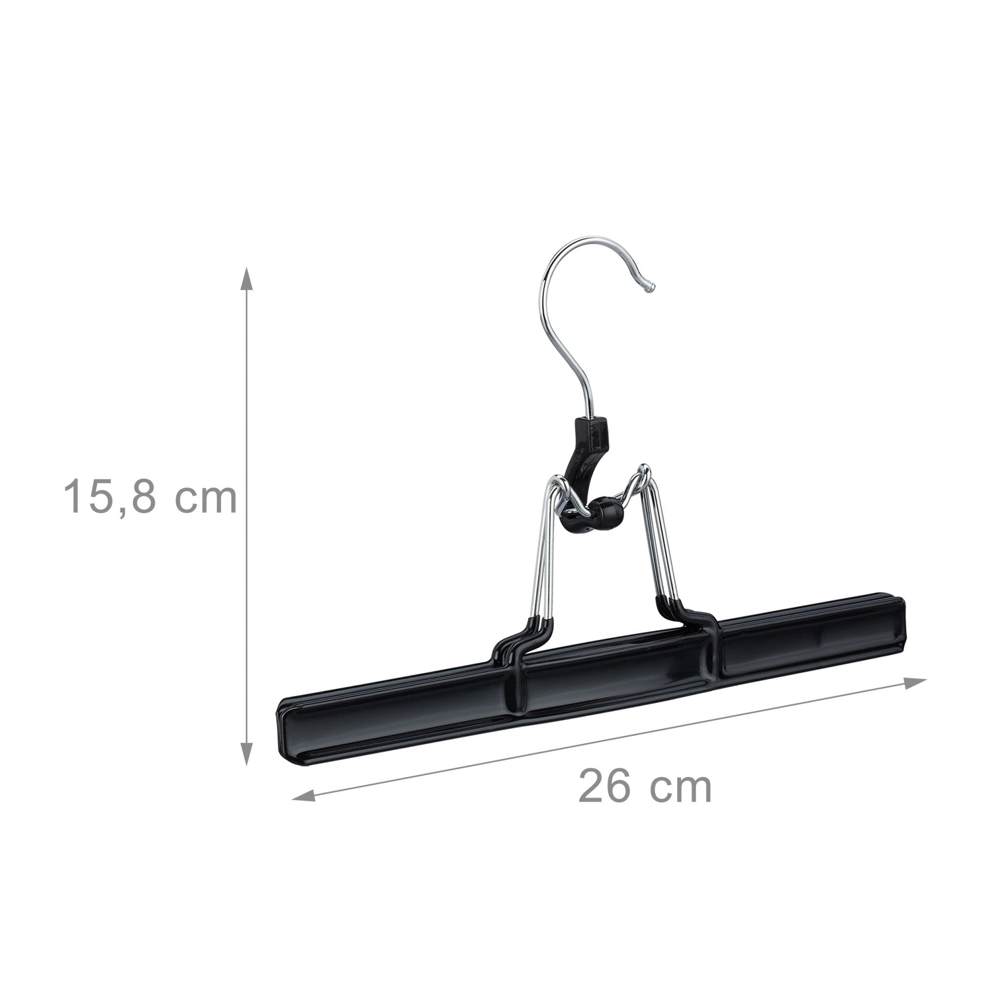 Hosenbügel Metall Schwarz-Silber von Relaxdays
