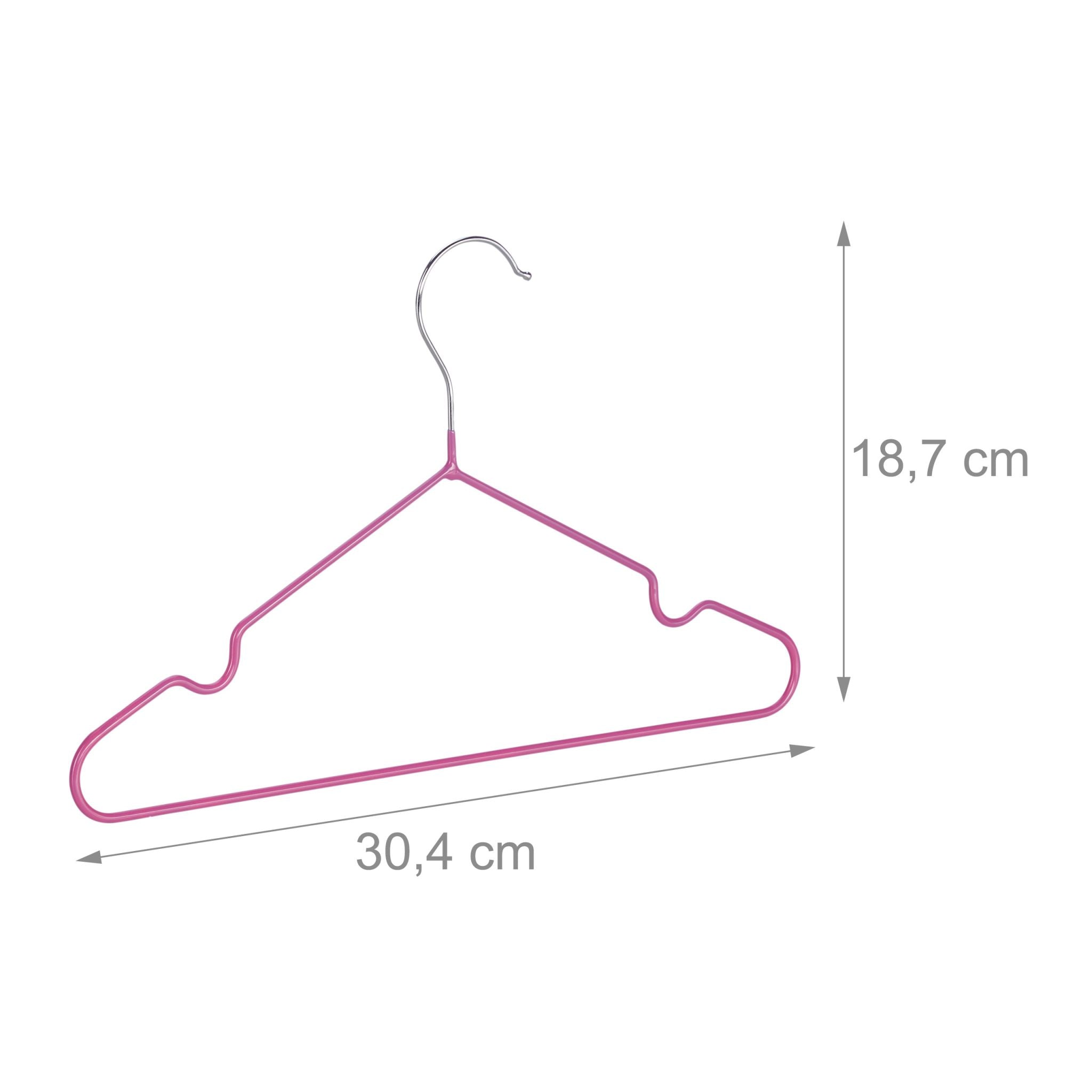Kinderkleiderbügel 20er-Set Pink-Silber von Relaxdays