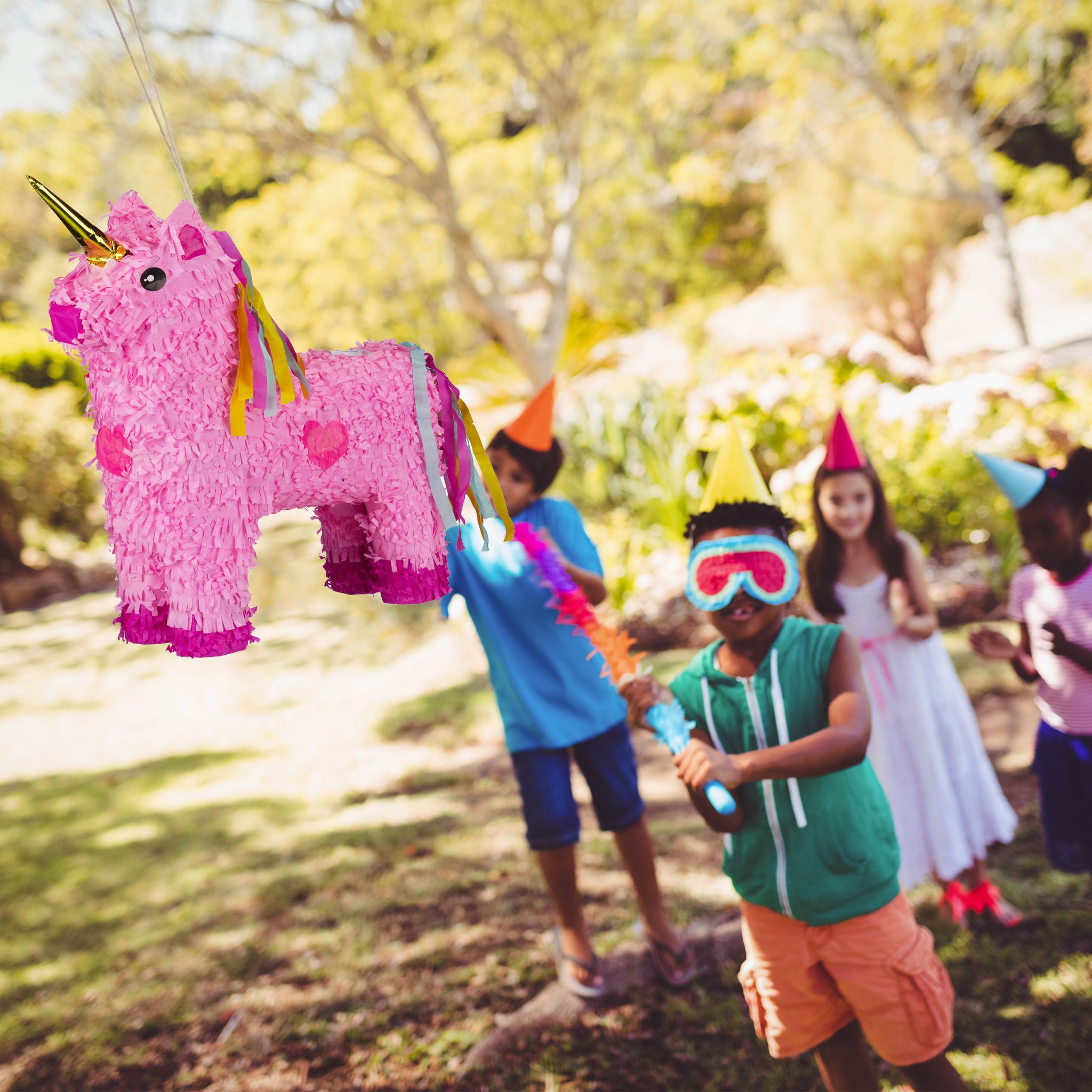 Pinata Einhorn Gold-Pink von Relaxdays