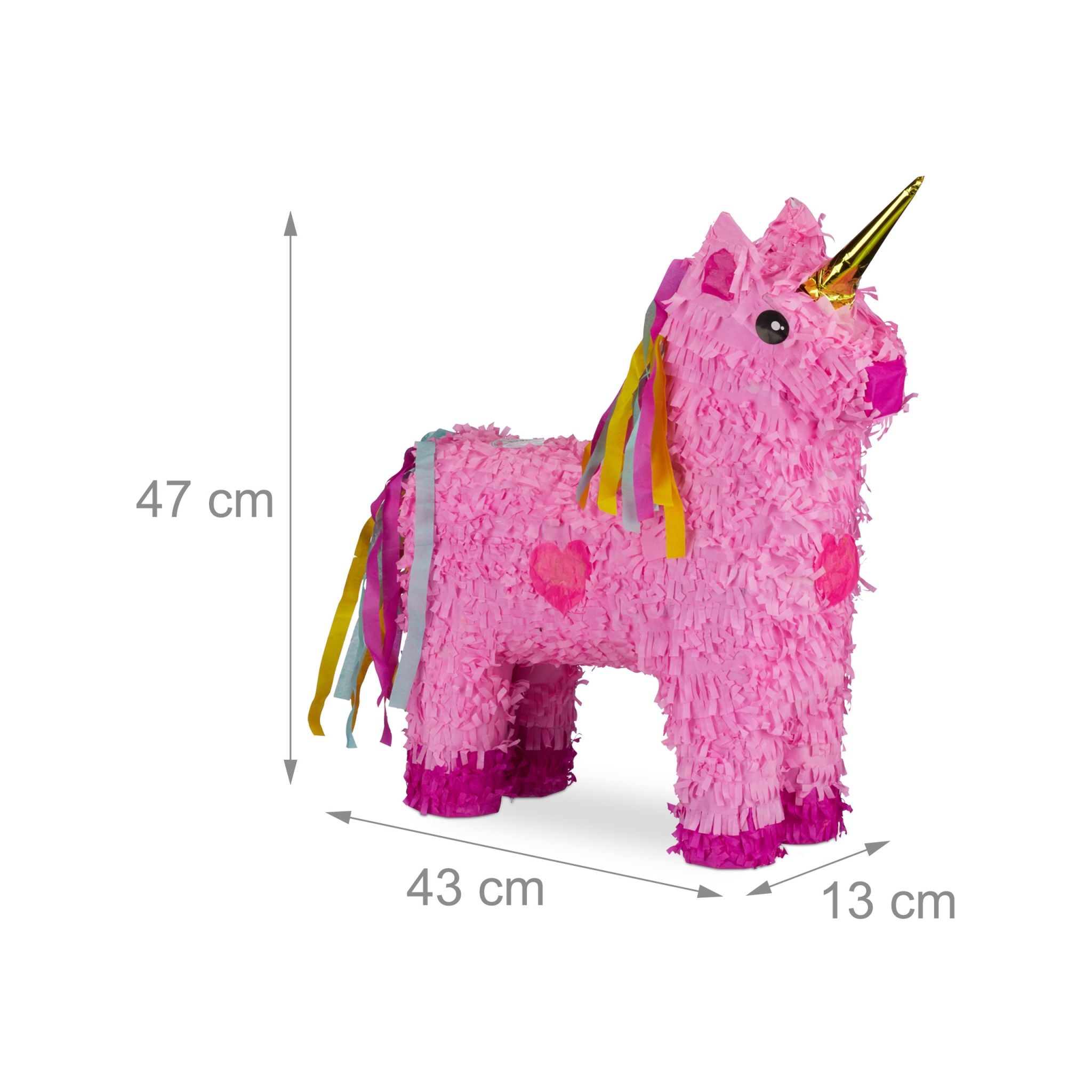 Pinata Einhorn Gold-Pink von Relaxdays