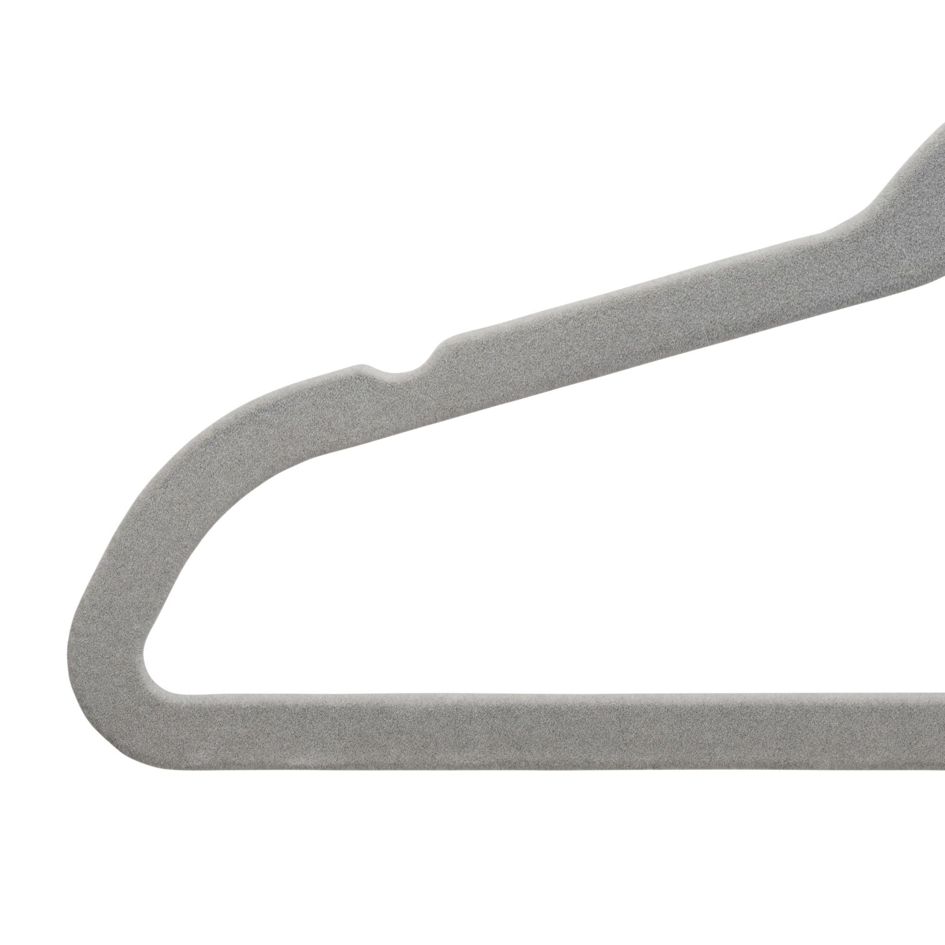Kleiderbügel Samt 20er-Set Silber-Grau von Relaxdays