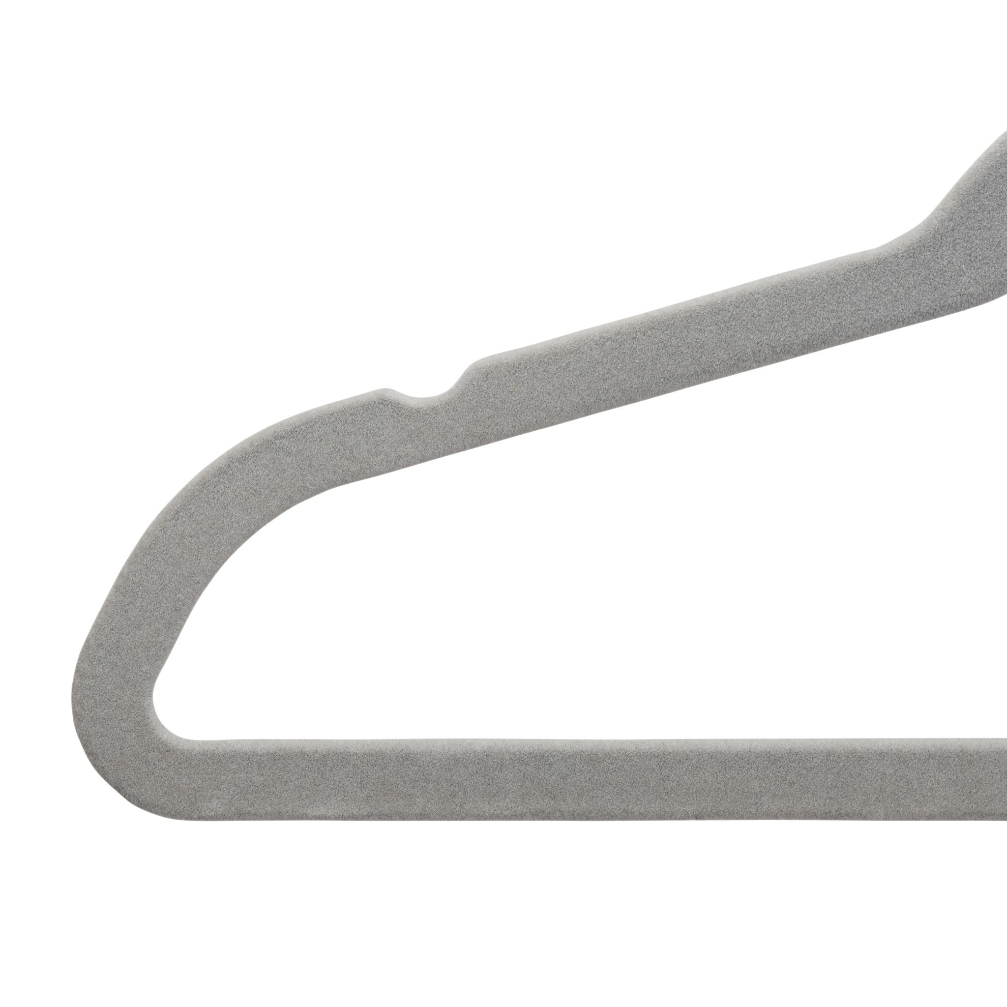 Kleiderbügel Samt 20er-Set Silber-Grau von Relaxdays