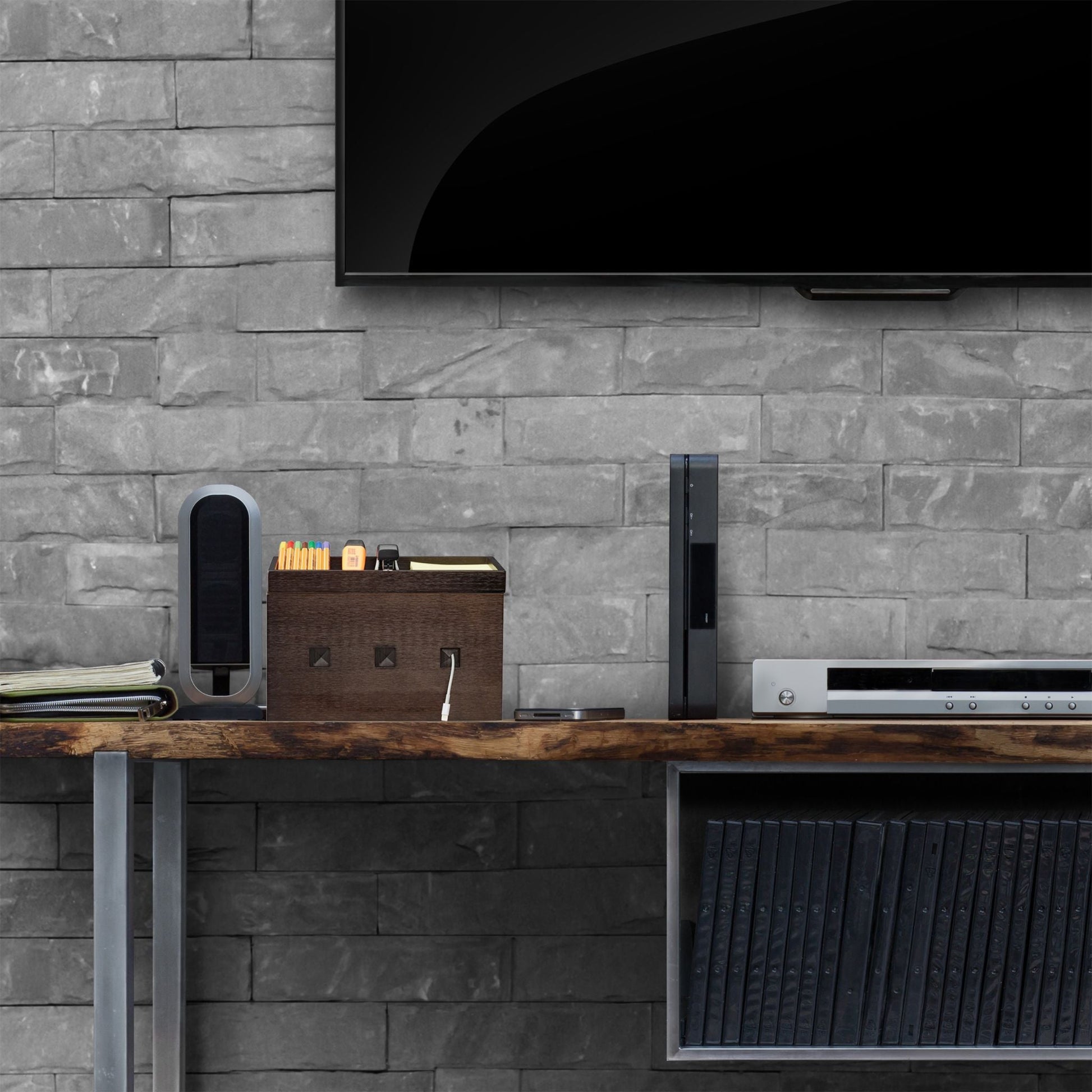 Kabelbox Bambus dunkelbraun Dunkelbraun von Relaxdays