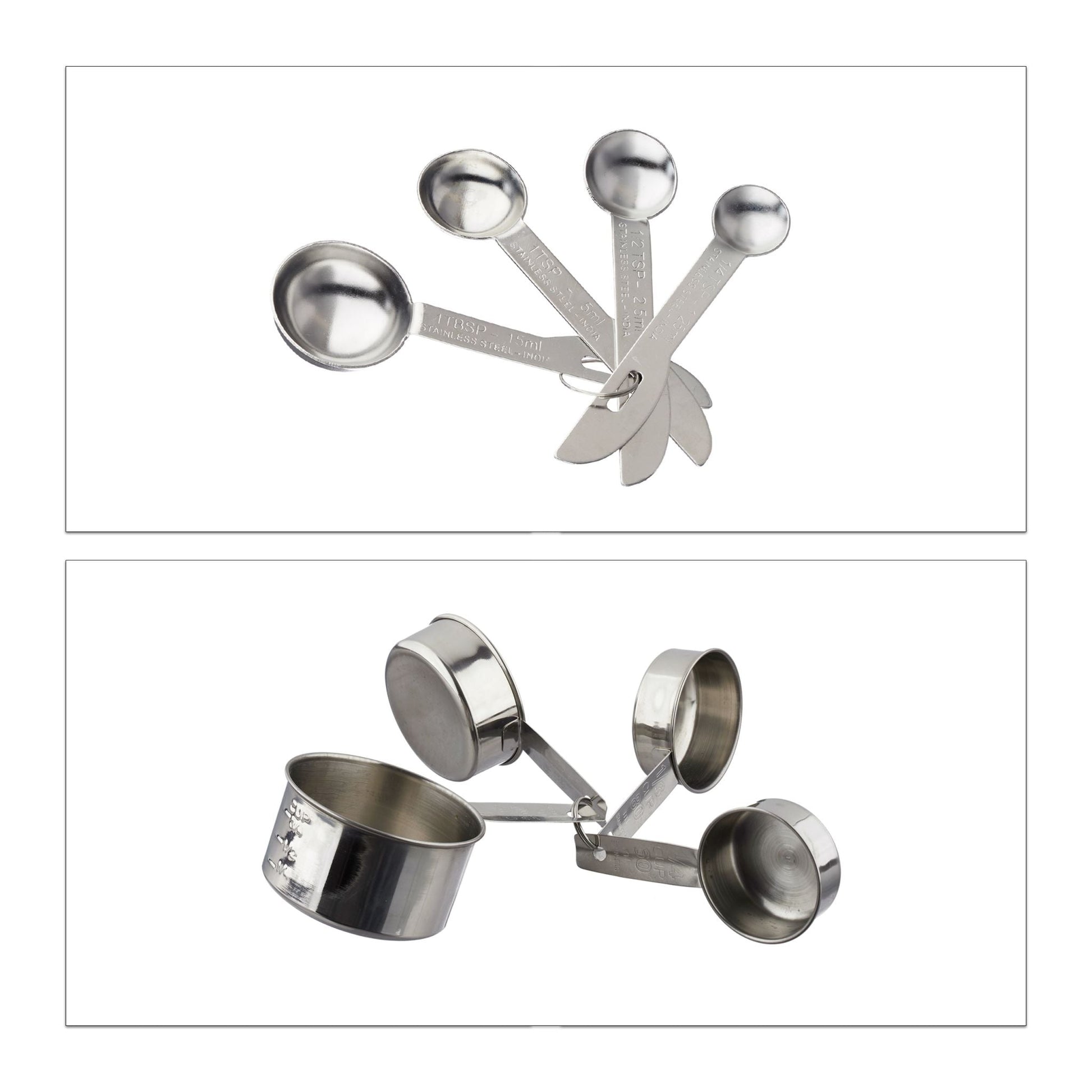 Küchen Set 18-teilig Weiss-Silber von Relaxdays