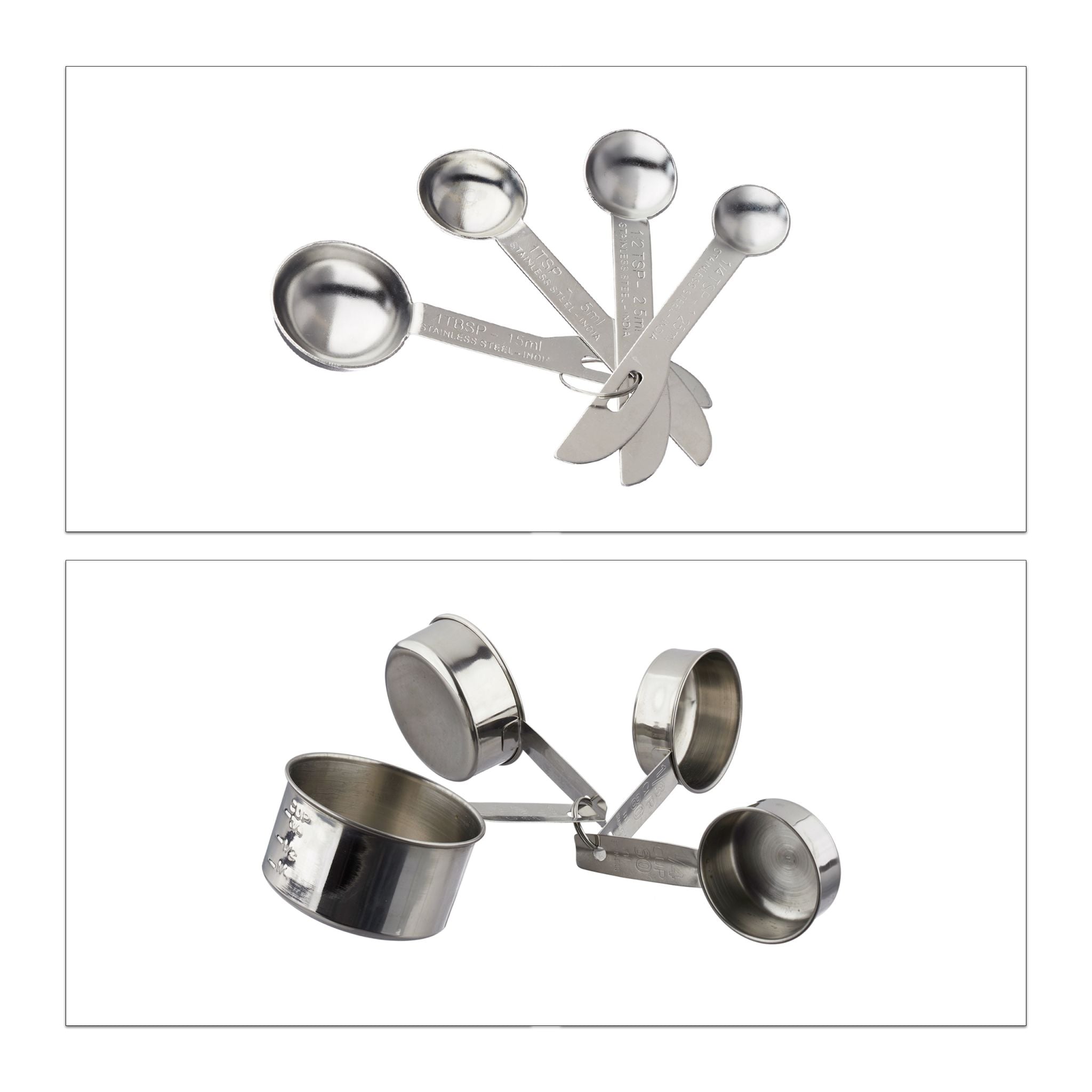 Küchen Set 18-teilig Weiss-Silber von Relaxdays