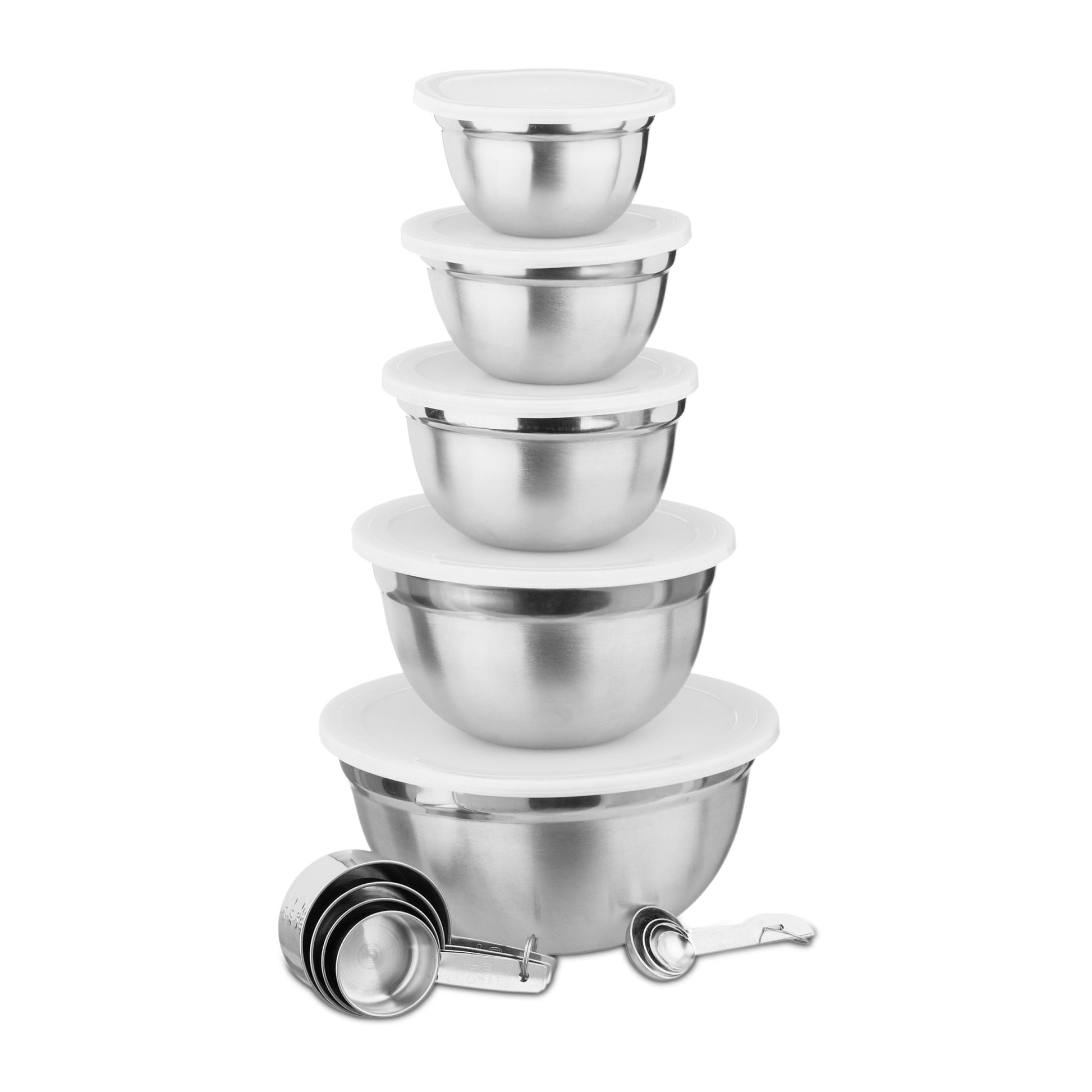 Küchen Set 18-teilig Weiss-Silber von Relaxdays