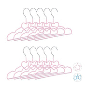Kinderkleiderbügel 10er-Set Rosa-Silber von Relaxdays