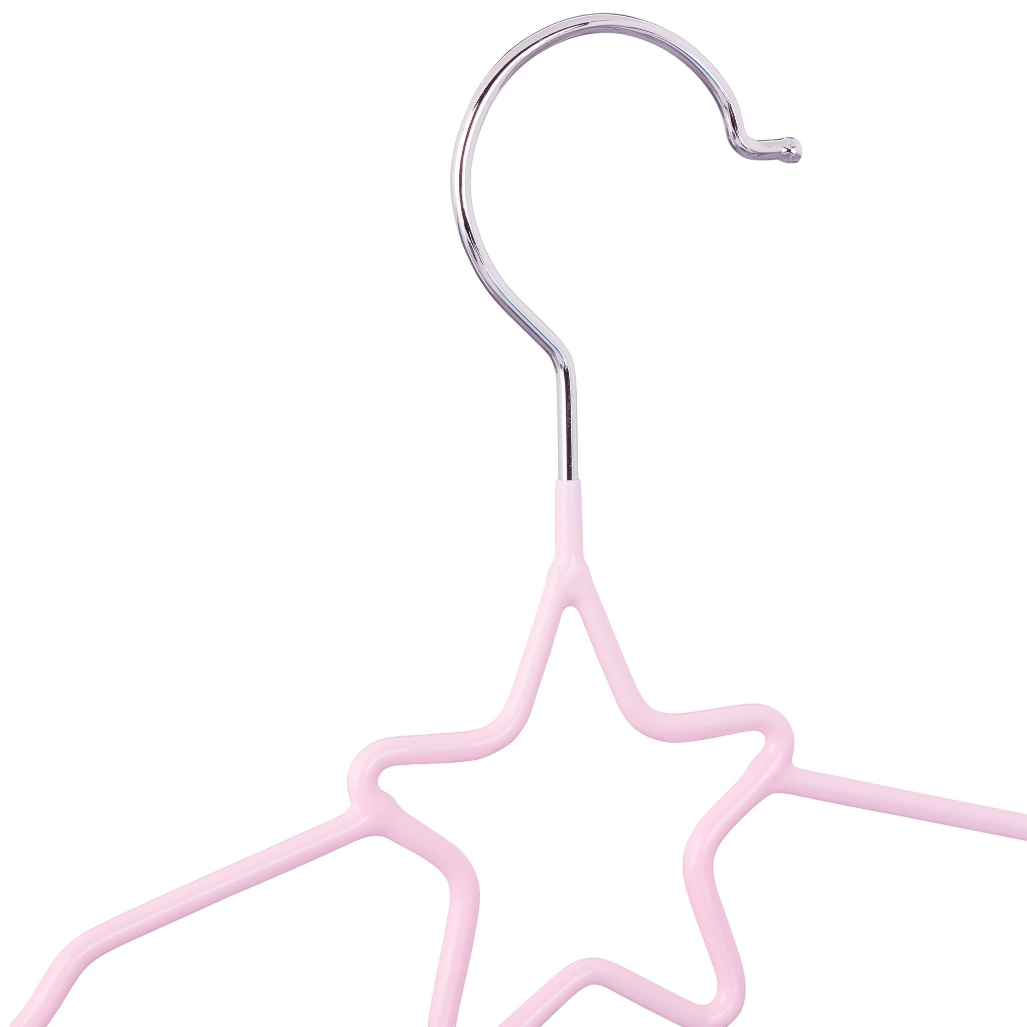 Kinderkleiderbügel 10er-Set Rosa-Silber von Relaxdays