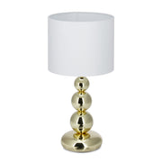 Tischlampe Gold Weiss-Gold-Schwarz von Relaxdays