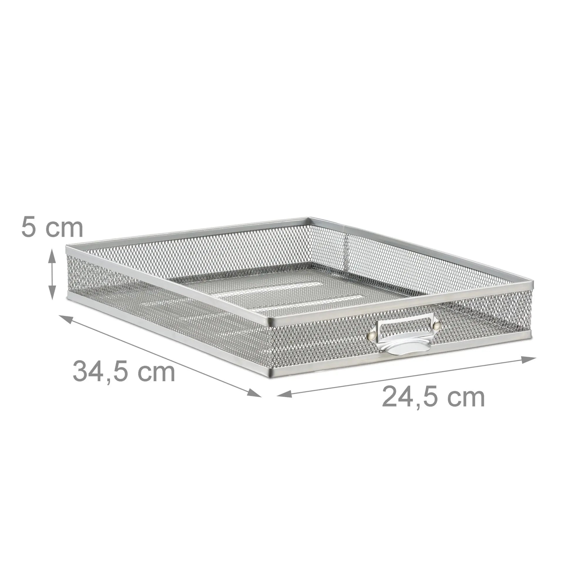 Schubladenbox A4 mit 5 Fächern Silber von Relaxdays