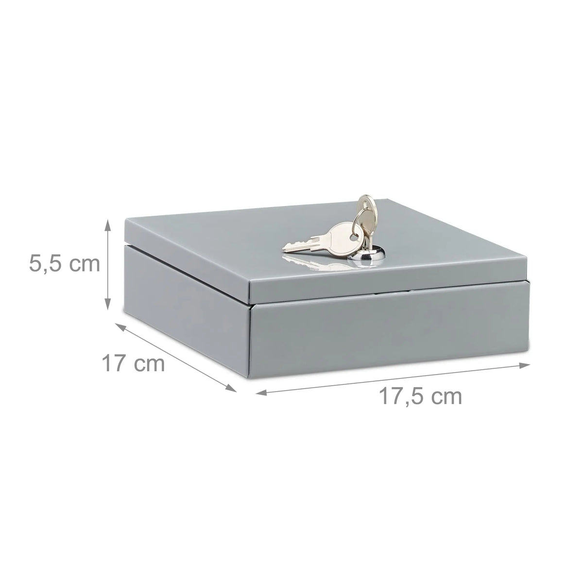 Geldkassette abschliessbar Schwarz-Silber-Grau von Relaxdays