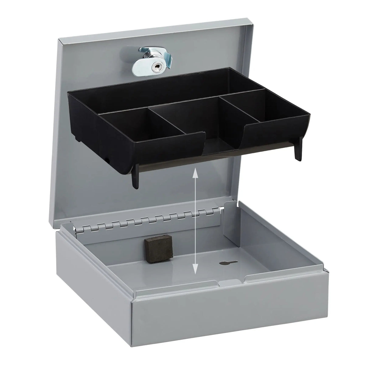 Geldkassette abschliessbar Schwarz-Silber-Grau von Relaxdays