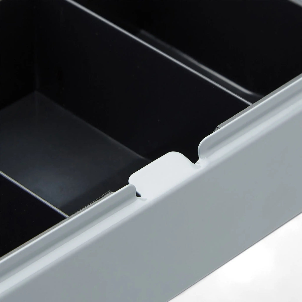 Geldkassette abschliessbar Schwarz-Silber-Grau von Relaxdays