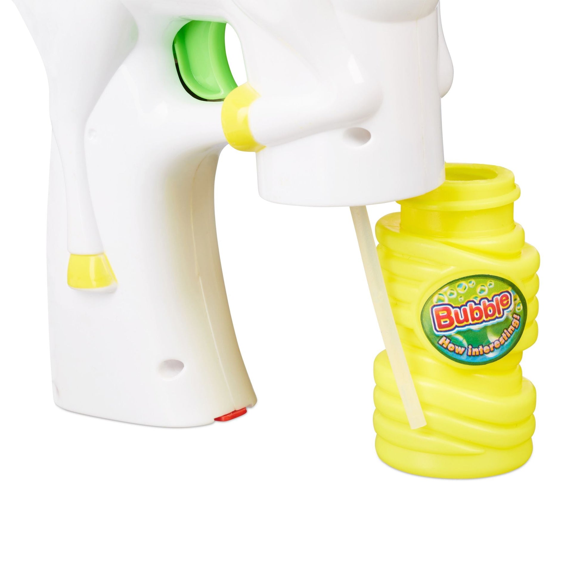 Einhorn Seifenblasenpistole Weiss-Gelb-Grün von Relaxdays