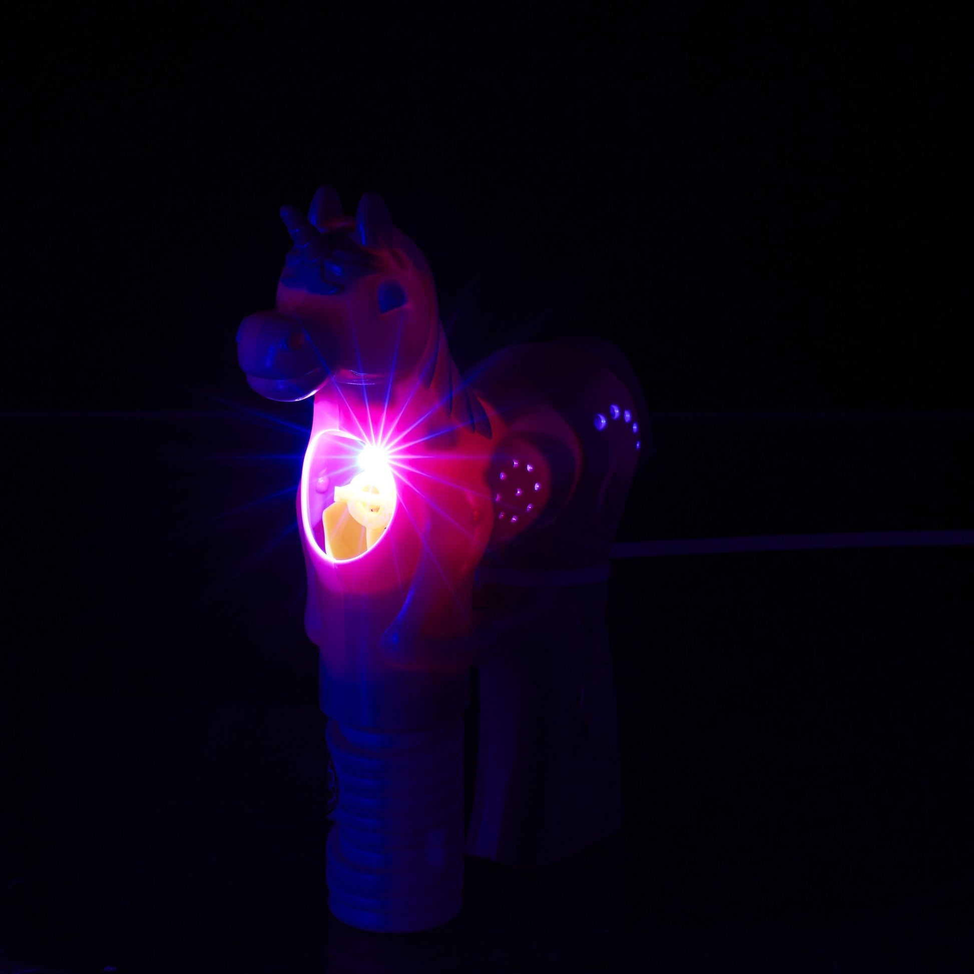 Einhorn Seifenblasenpistole Gelb-Lila-Pink von Relaxdays
