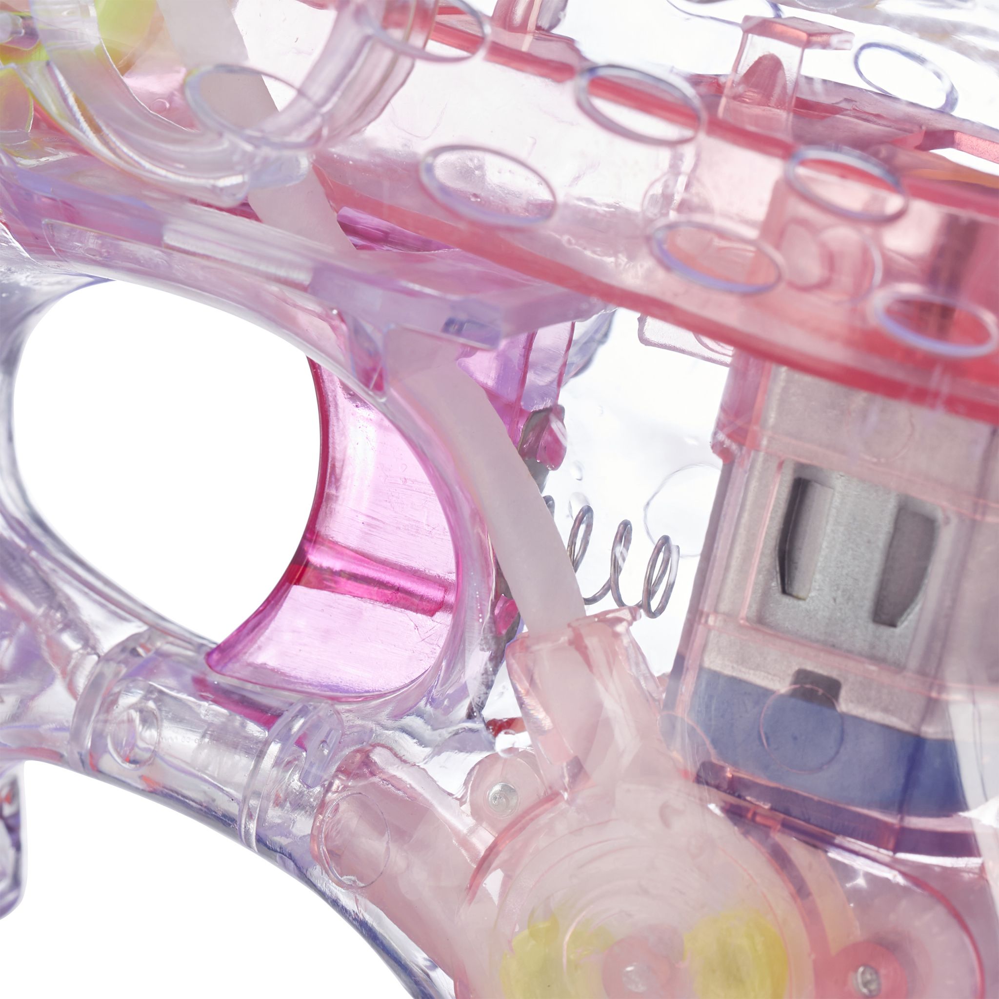 LED Seifenblasenpistole Blau-Pink-Transparent von Relaxdays
