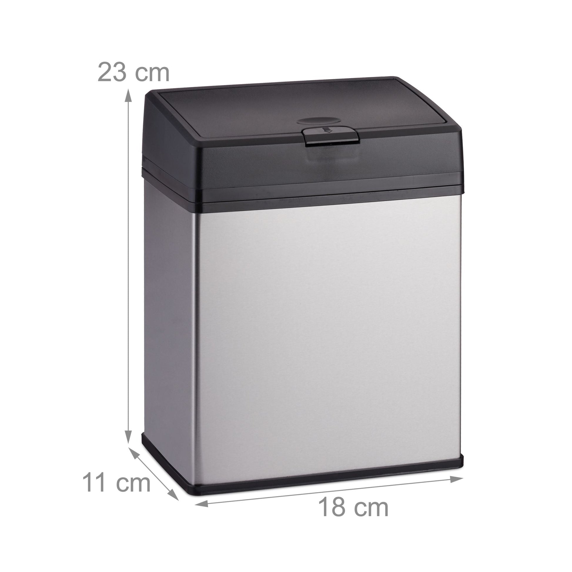 Kosmetikeimer Edelstahl Schwarz-Silber von Relaxdays
