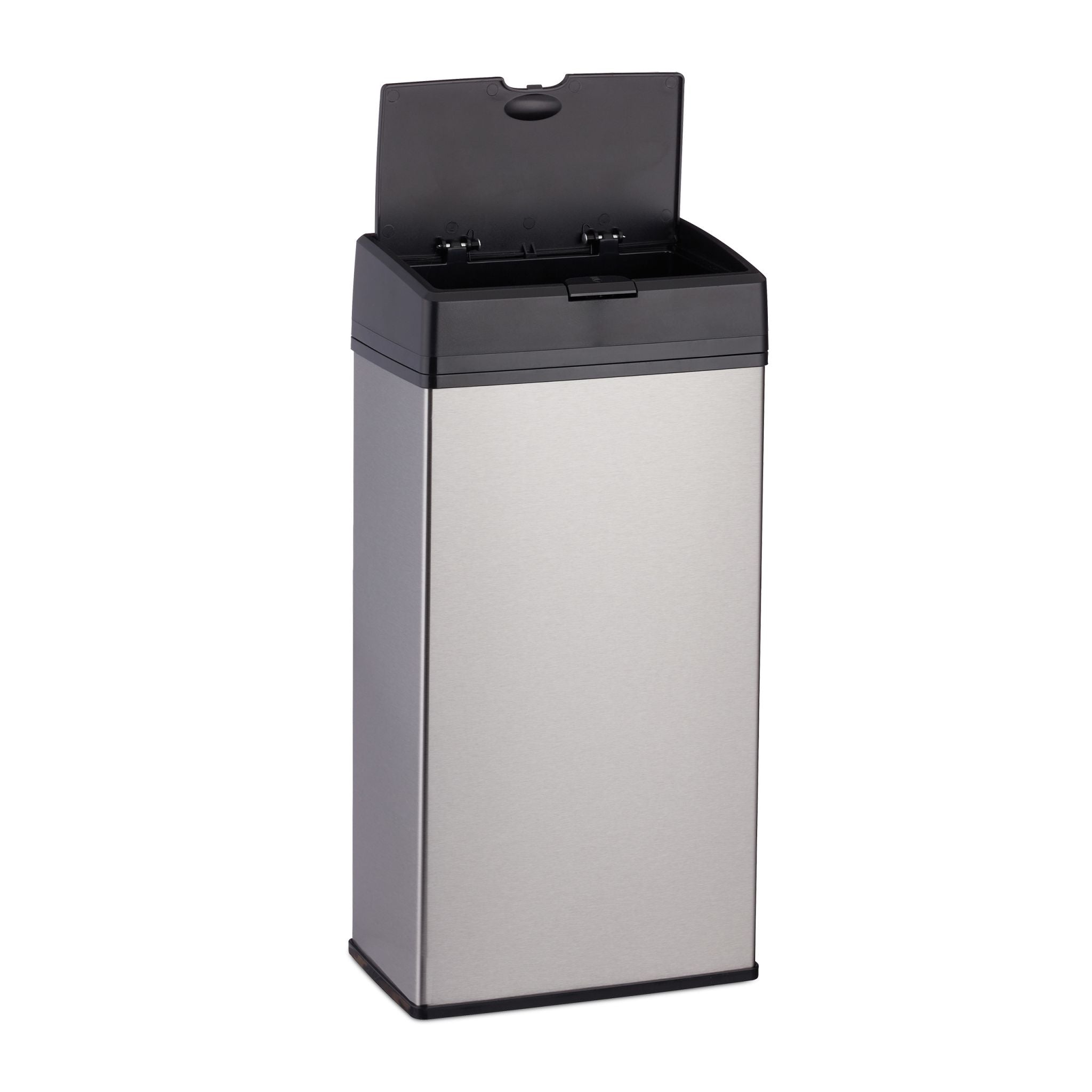 Kosmetikeimer Edelstahl Schwarz-Silber von Relaxdays