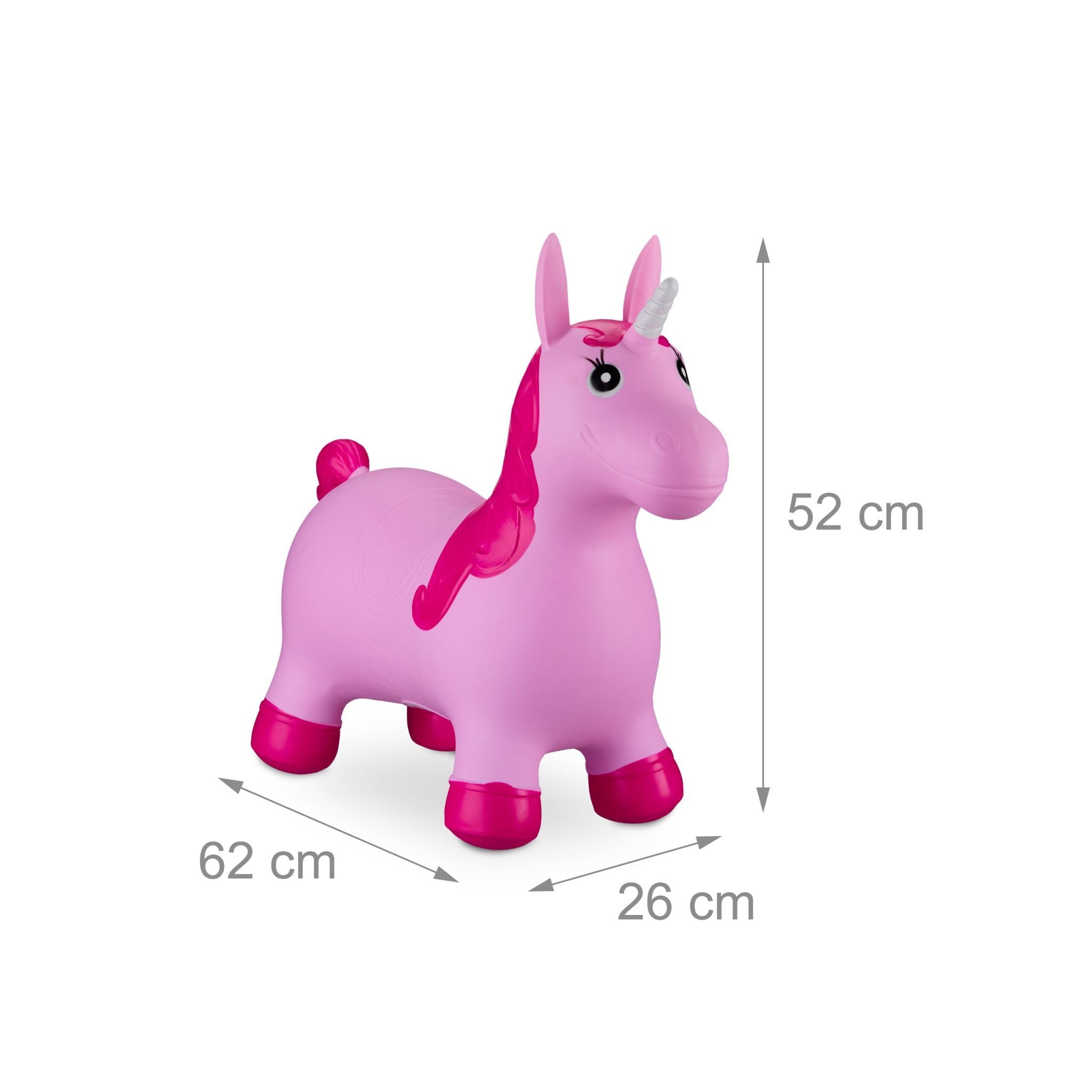 Hüpftier Einhorn Pink-Rot von Relaxdays