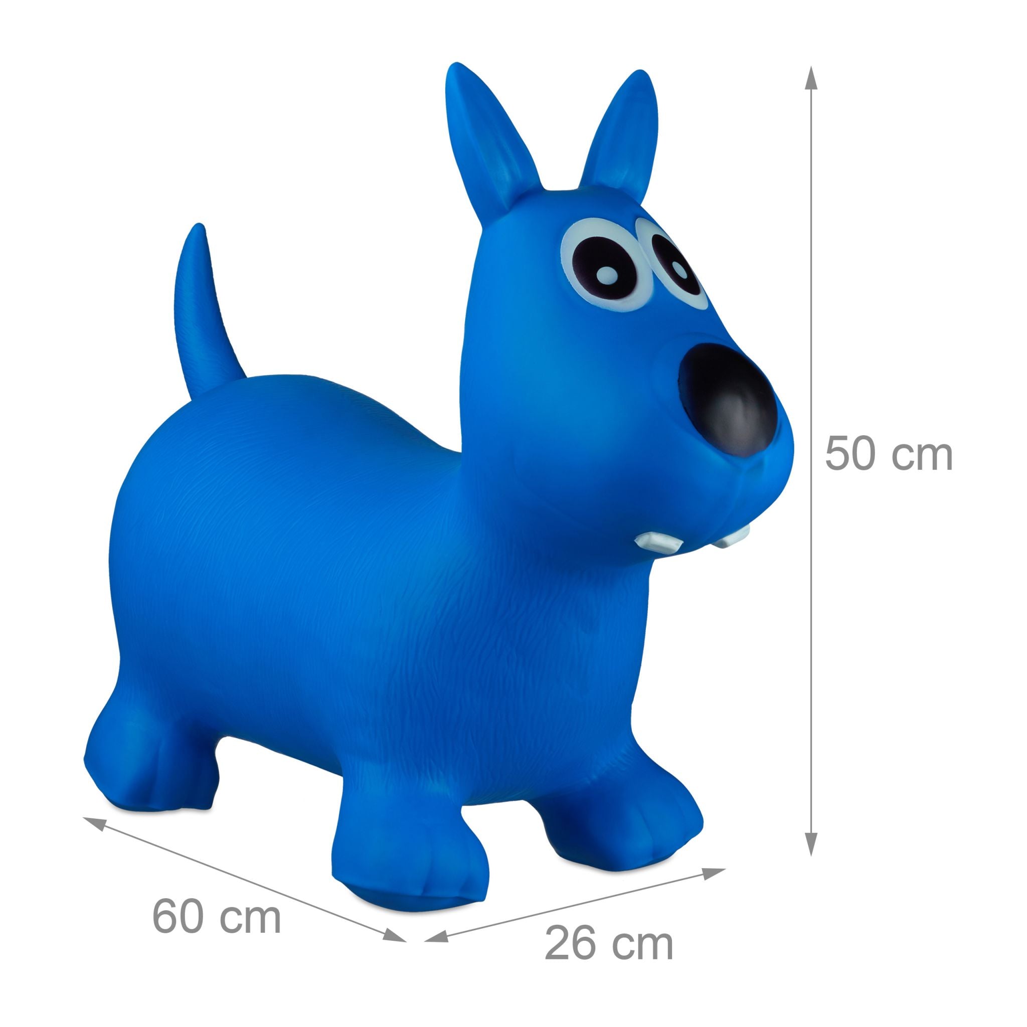 Hüpftier Hund Weiss-Blau-Schwarz von Relaxdays