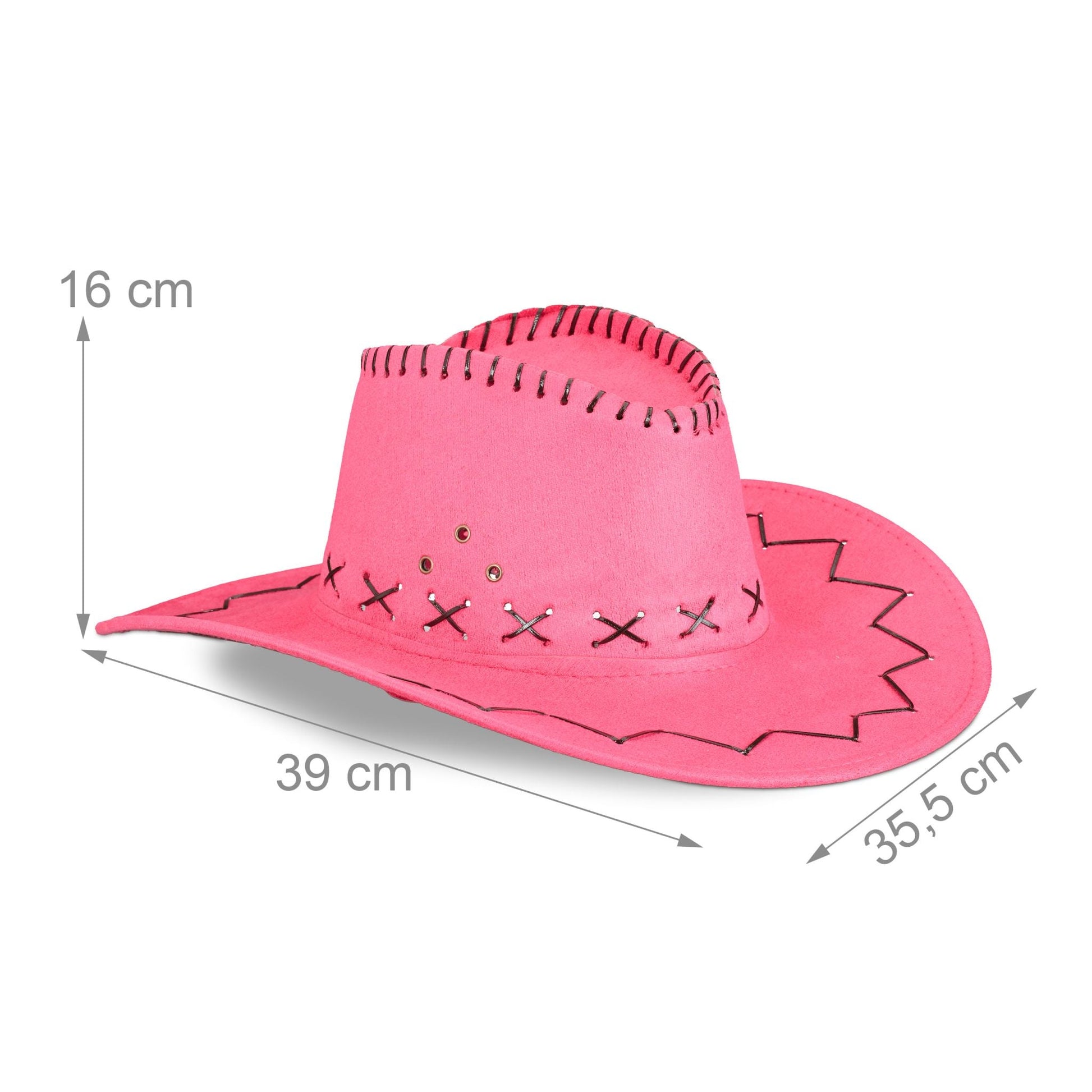 Cowboyhut Rosa-Schwarz von Relaxdays