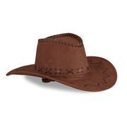 Cowboyhut Braun-Schwarz von Relaxdays