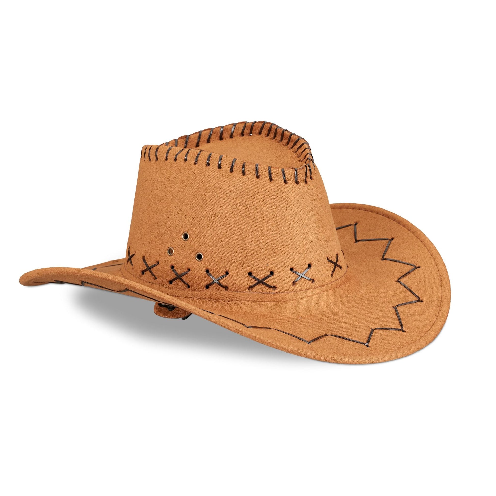 Cowboyhut Hellbraun-Schwarz von Relaxdays