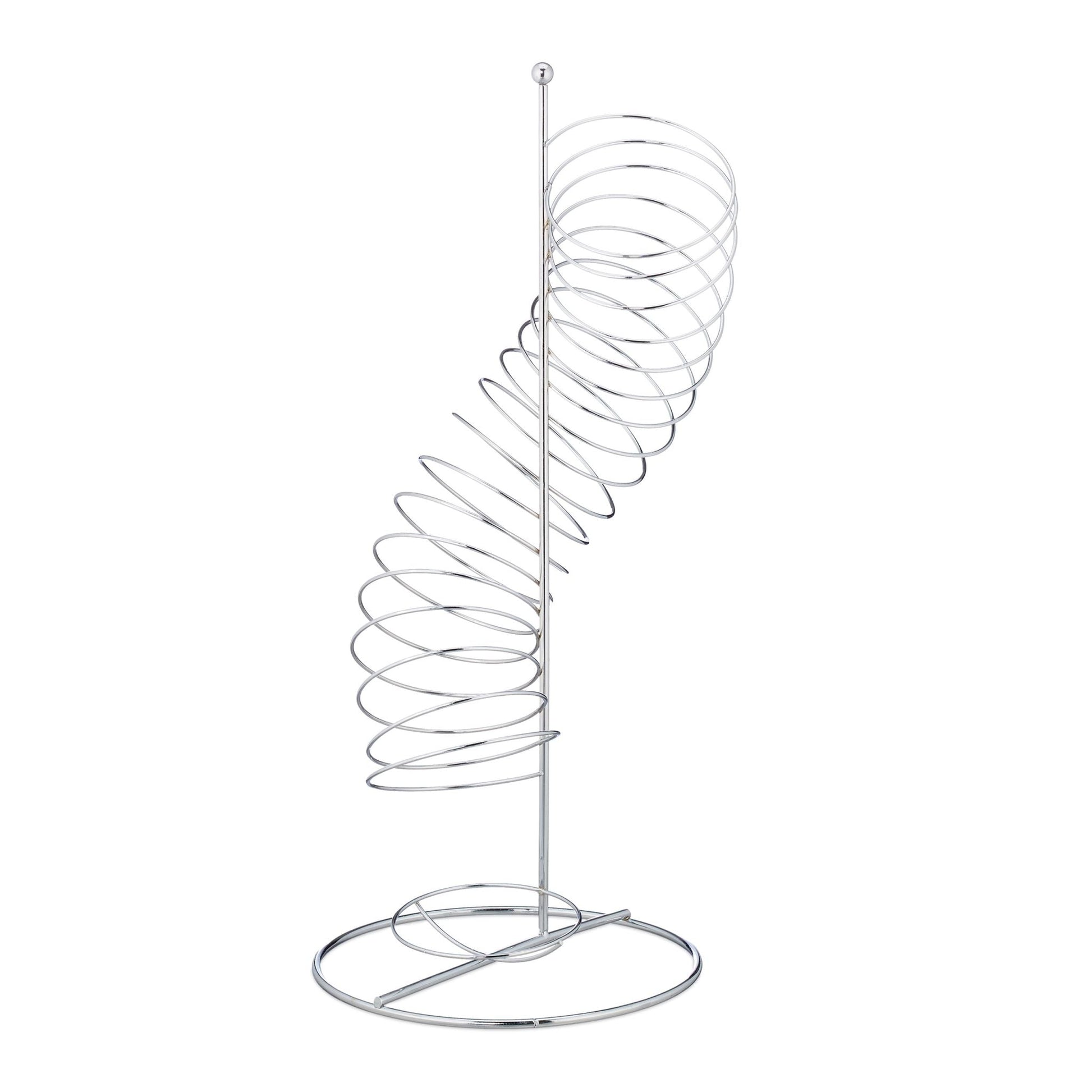 Obsthalter Spirale Metall Silber von Relaxdays