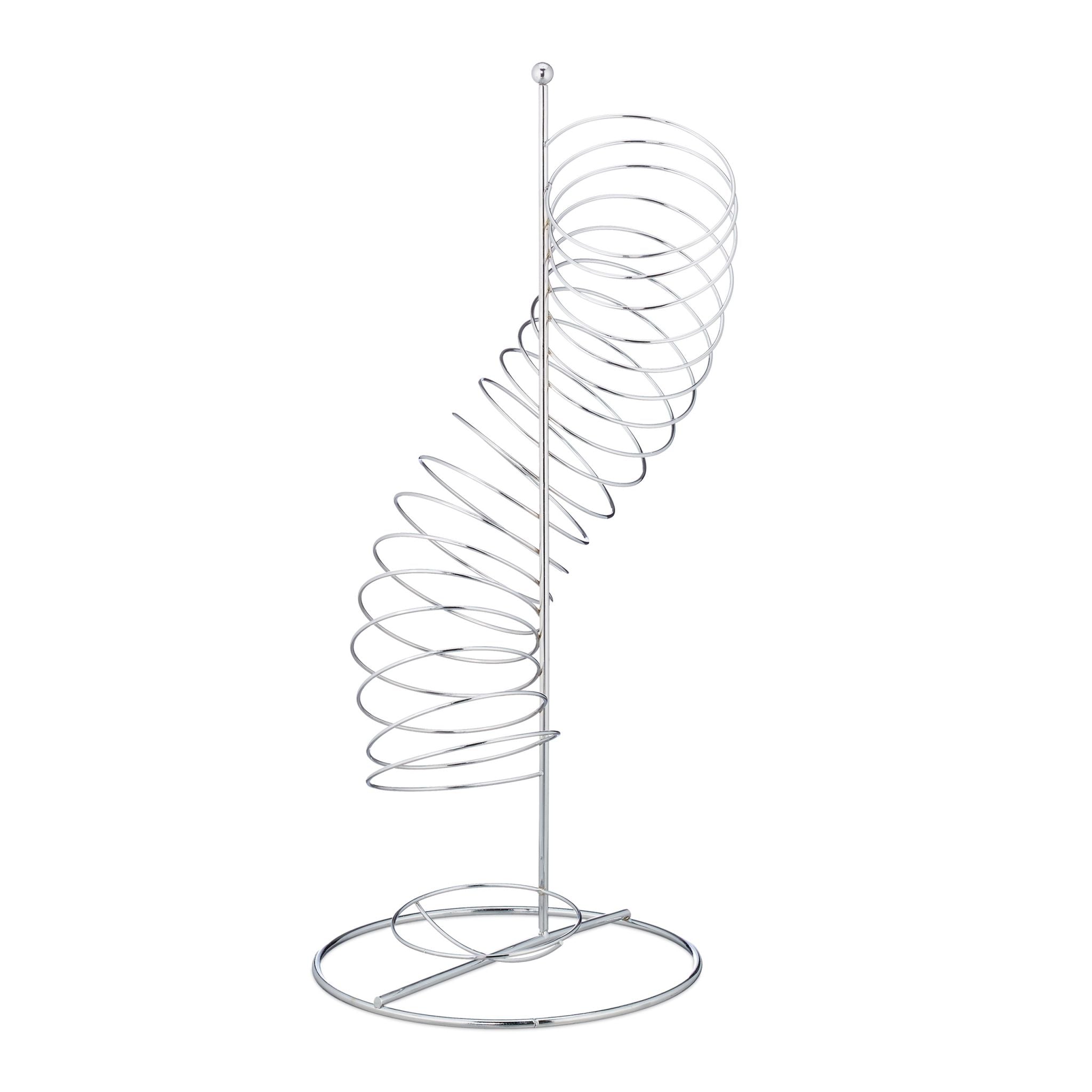 Obsthalter Spirale Metall Silber von Relaxdays