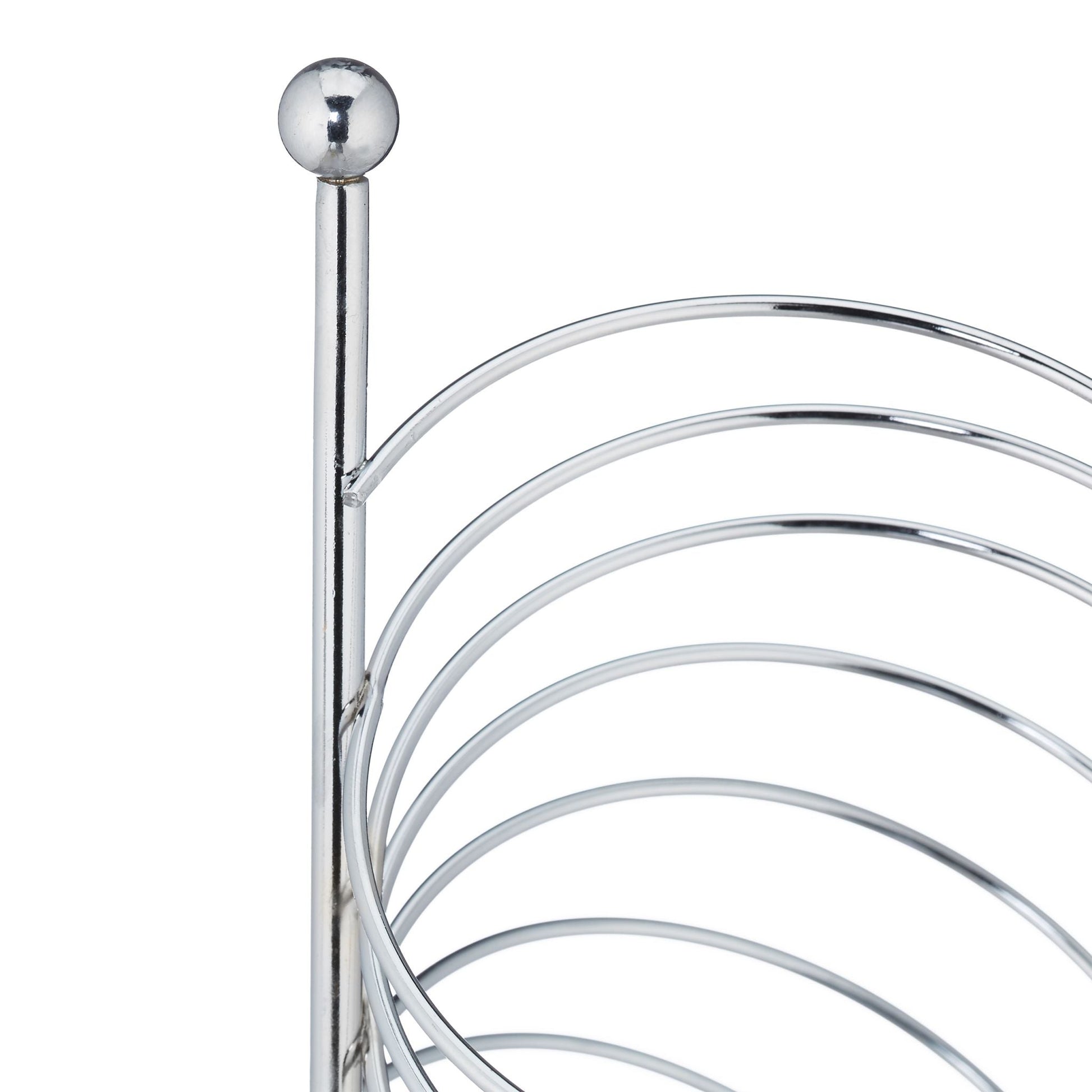 Obsthalter Spirale Metall Silber von Relaxdays