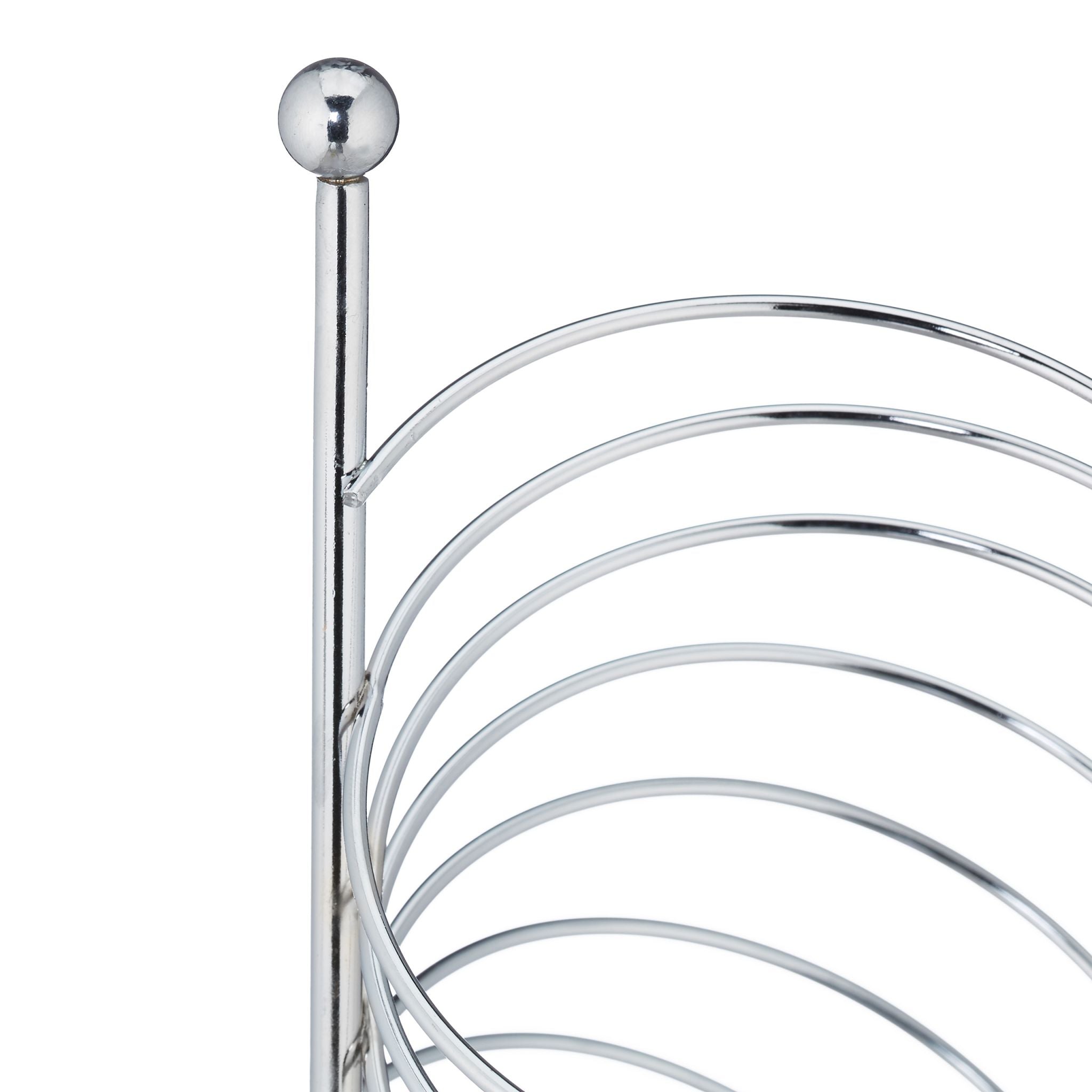Obsthalter Spirale Metall Silber von Relaxdays