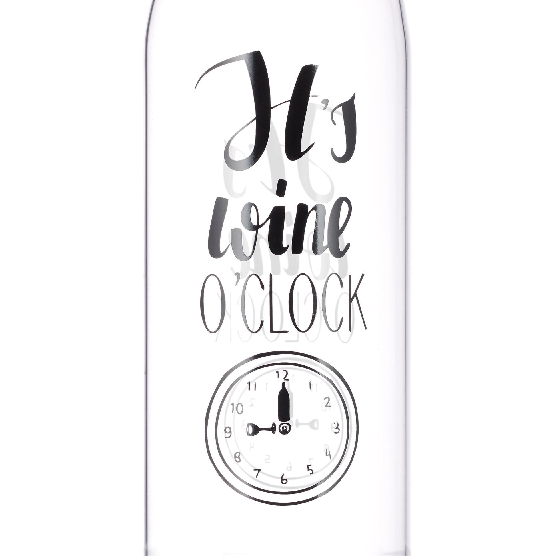 Weinflasche Glas Aufsatz 750ml Weiss-Schwarz-Transparent von Relaxdays