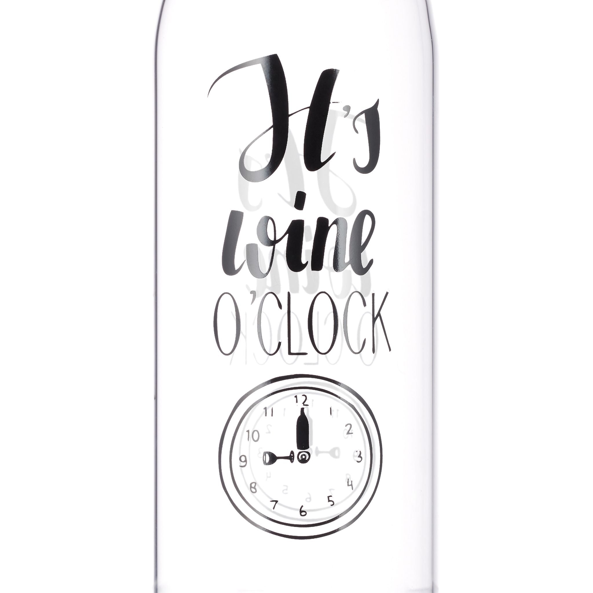 Weinflasche Glas Aufsatz 750ml Weiss-Schwarz-Transparent von Relaxdays
