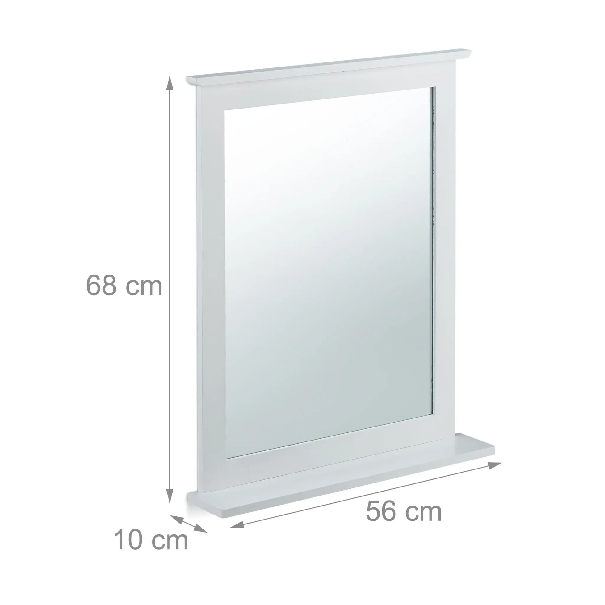 Wandspiegel Bambus in Weiss Weiss-Silber von Relaxdays