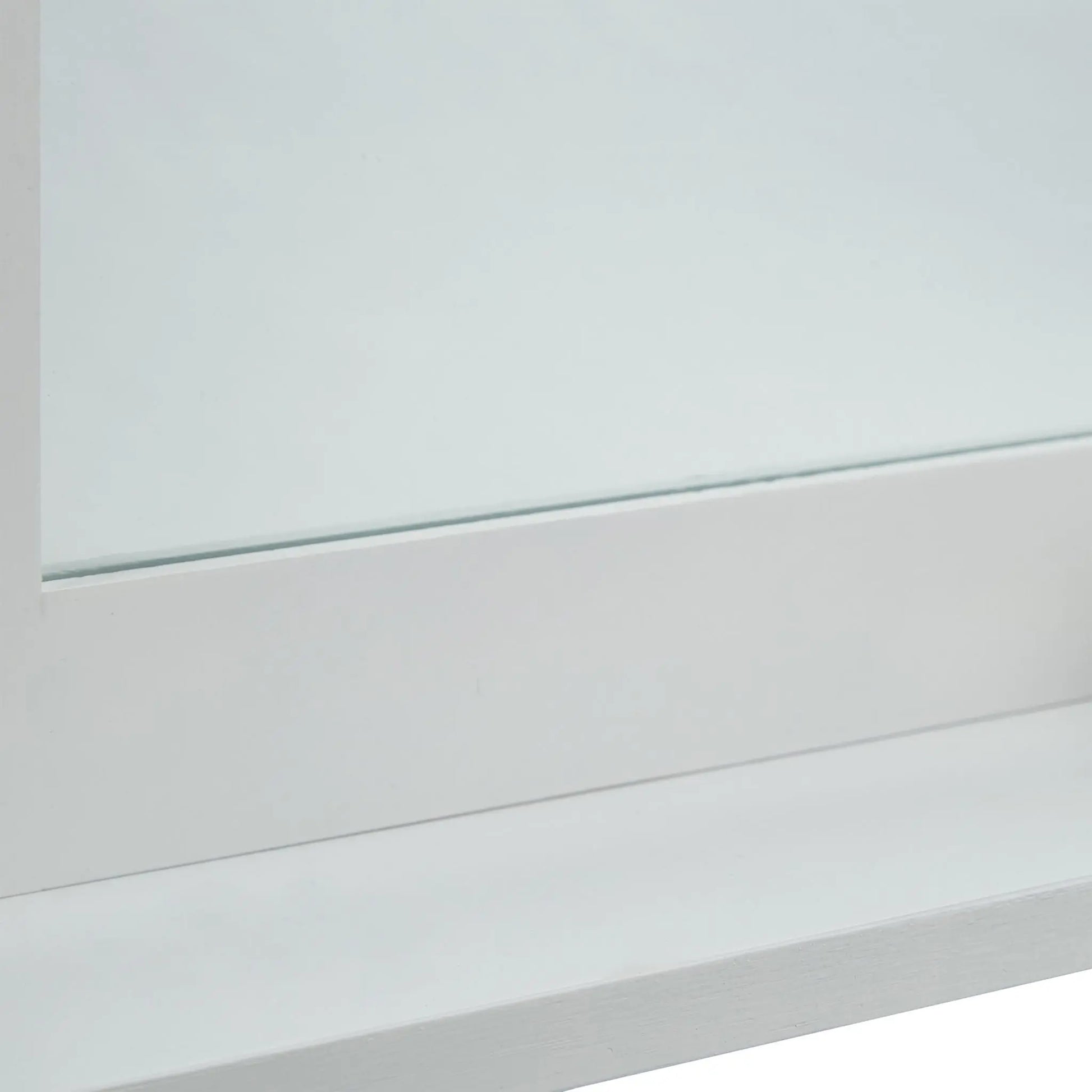 Wandspiegel Bambus in Weiss Weiss-Silber von Relaxdays