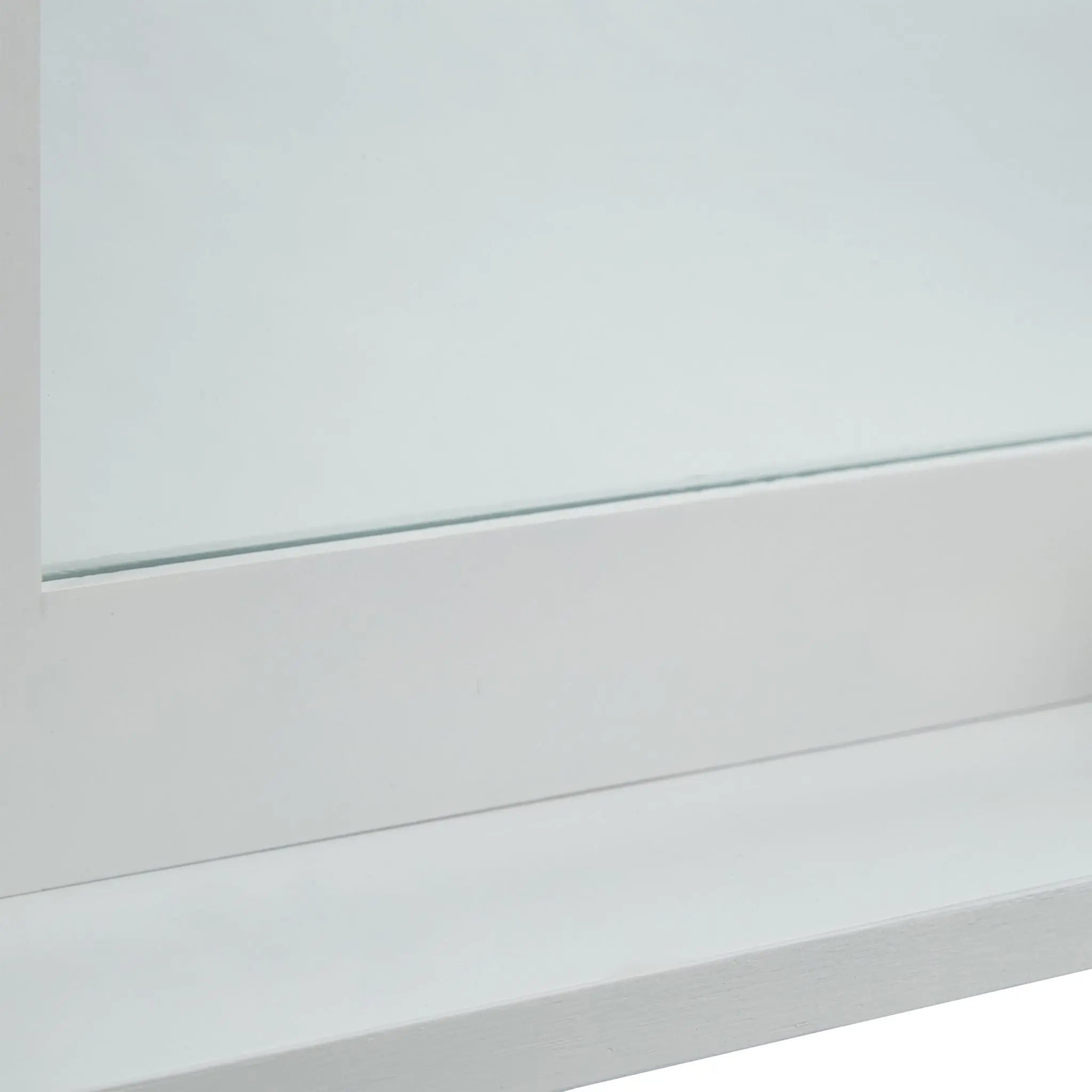 Wandspiegel Bambus in Weiss Weiss-Silber von Relaxdays